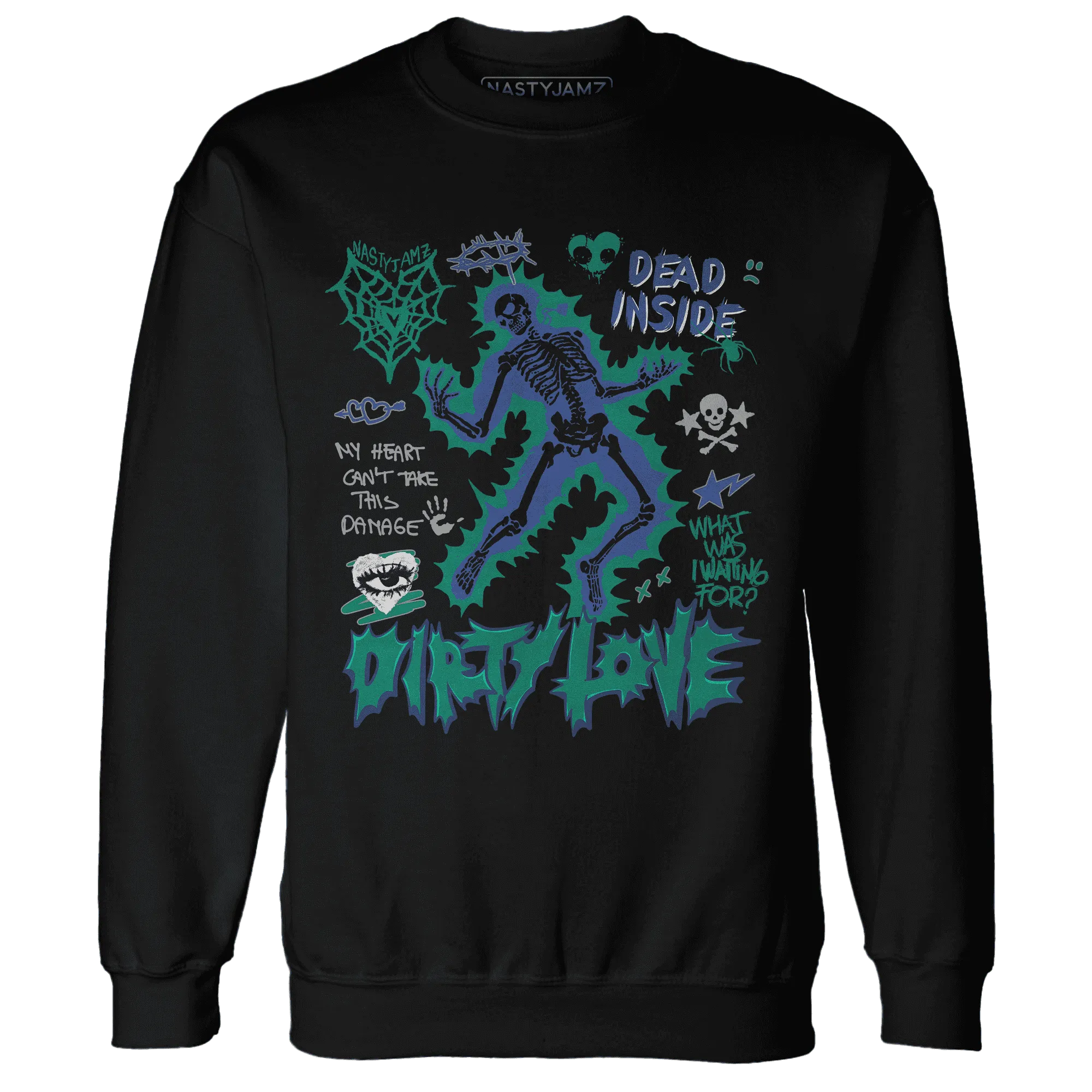 Dunk-Hyper-Royal-Malachite-NastyJamz-Sweatshirt-Match-Dirty-Love-Skull