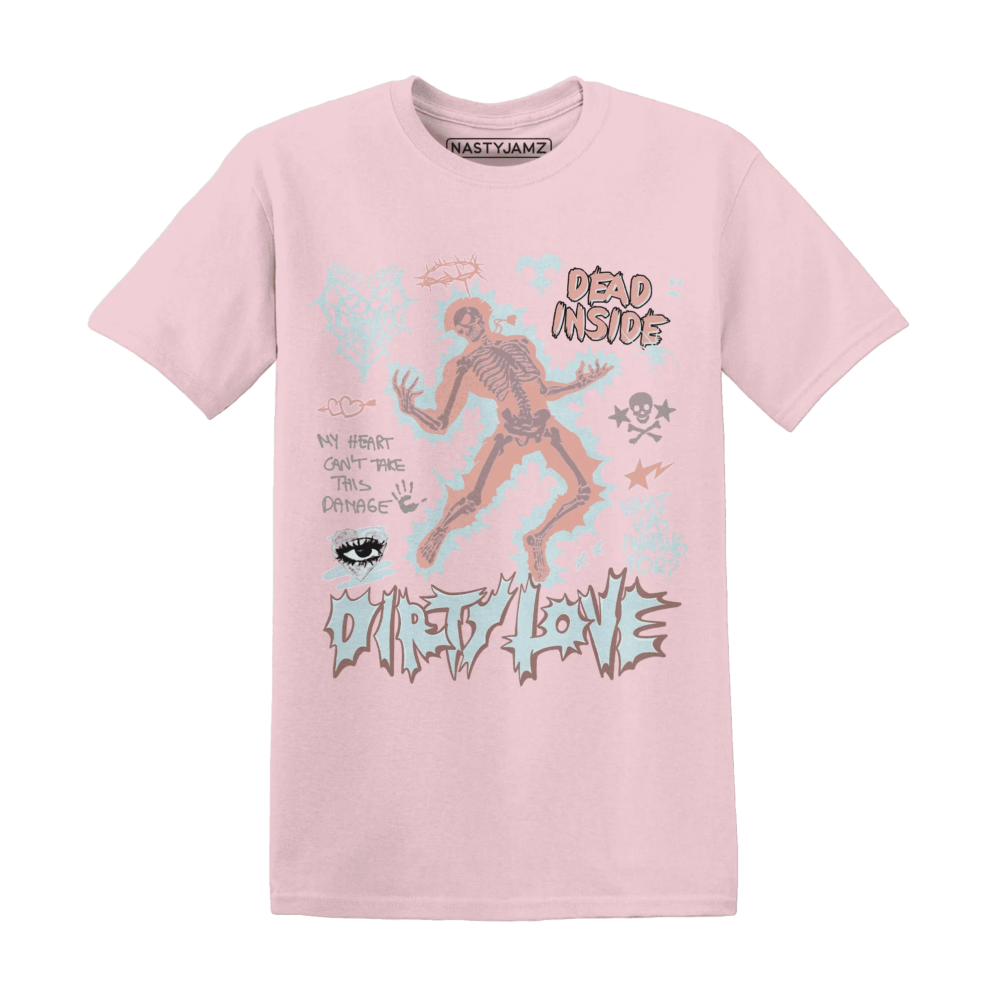 Dunk-Low-Glacier-Blue-Arctic-Orange-NastyJamz-T-Shirt-Match-Dirty-Love-Skull