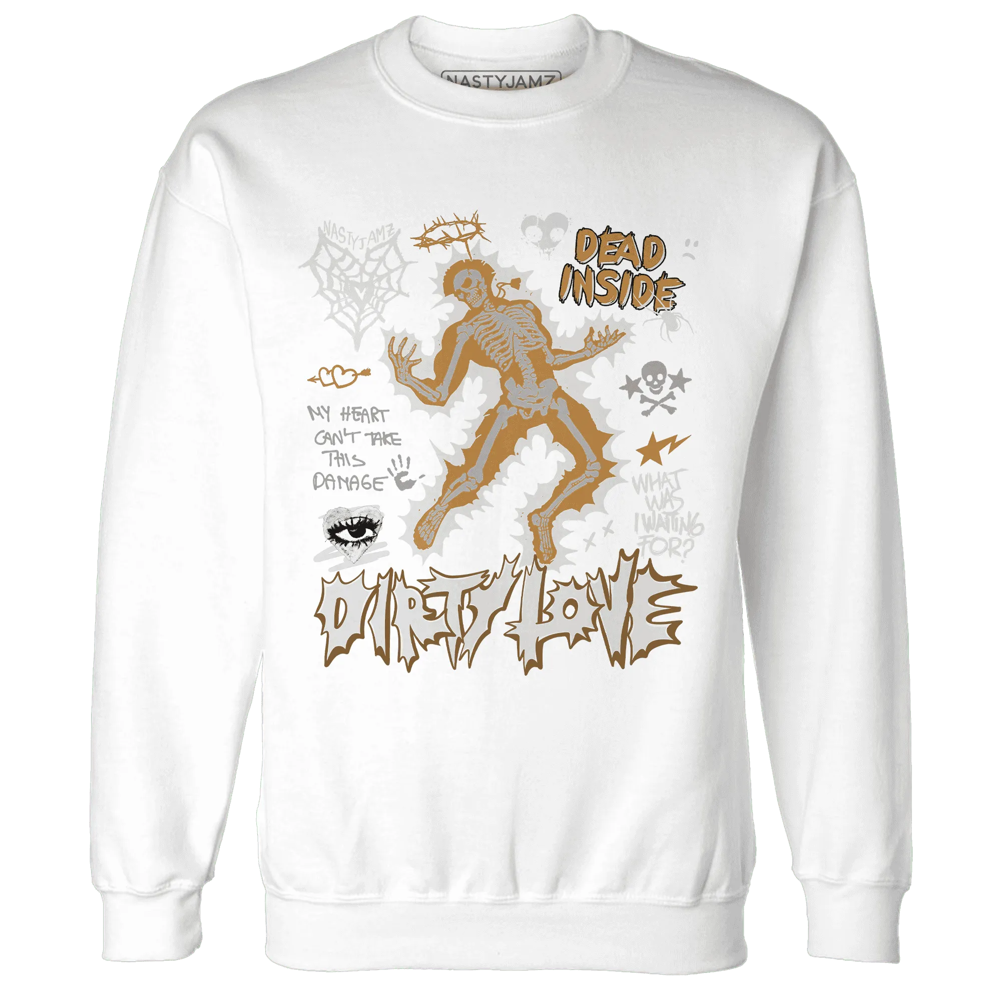 Dunk-Low-Retro-Wheat-Orange-NastyJamz-Sweatshirt-Match-Dirty-Love-Skull