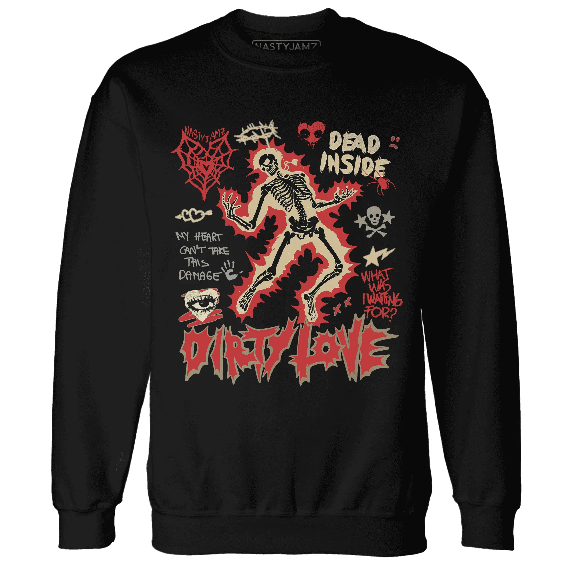 Dunk-Strawberry-Waffle-NastyJamz-Sweatshirt-Match-Dirty-Love-Skull