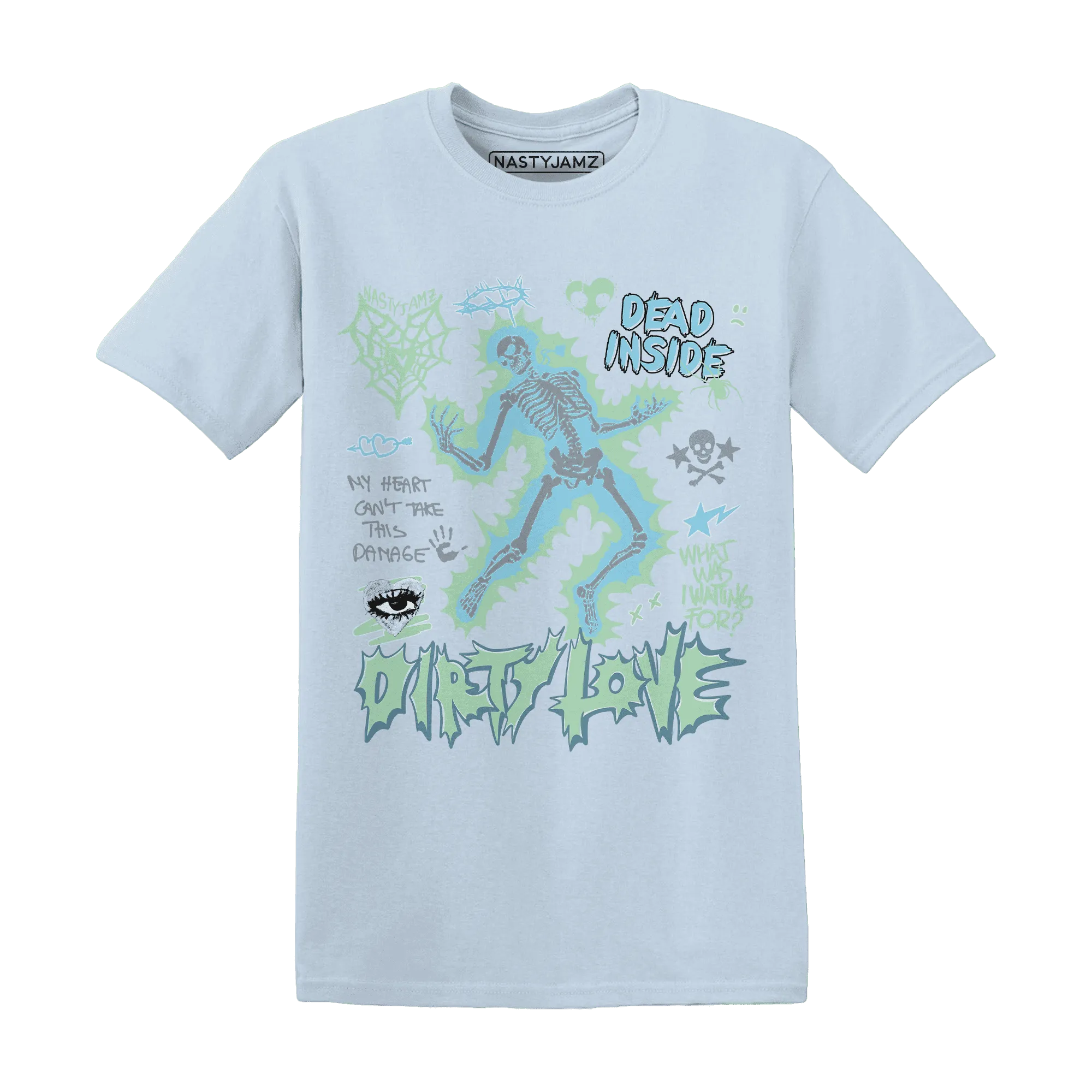 Dunk-Verdy-Visty-Blue-Gaze-Light-Arctic-T-Shirt-Match-Dirty-Love-Skull