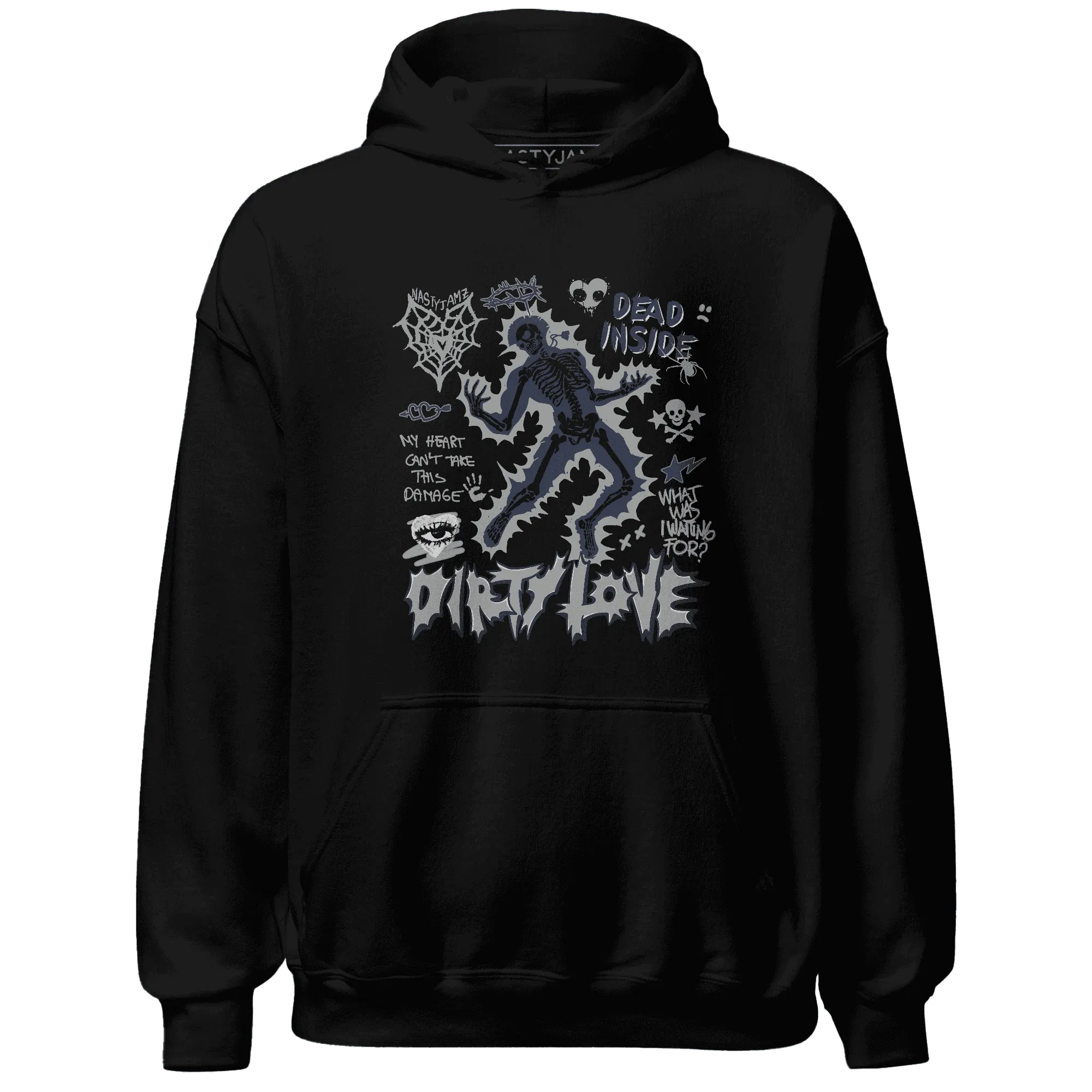 VaporMax-Plus-Midnight-Navy-White-Metallic-Silver-Hoodie-Match-Dirty-Love-Skull