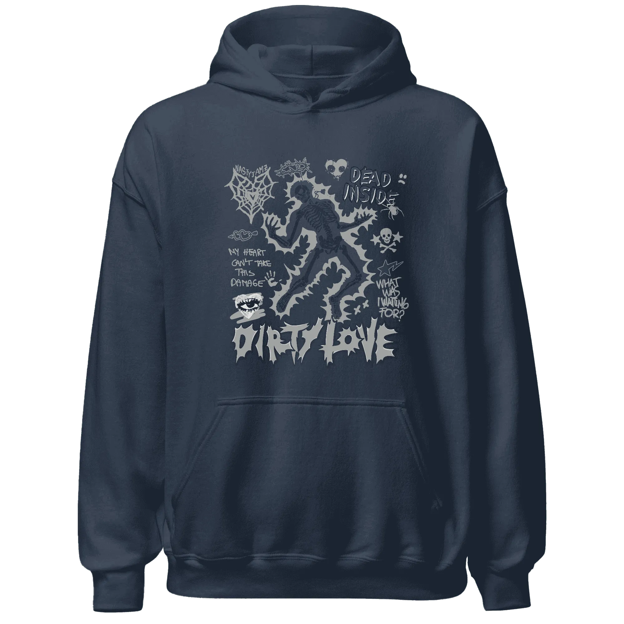 VaporMax-Plus-Midnight-Navy-White-Metallic-Silver-Hoodie-Match-Dirty-Love-Skull