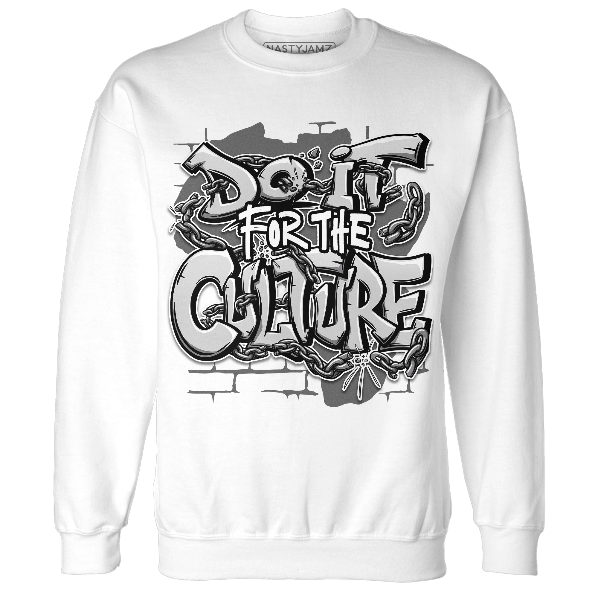 Retro High OG Black White 1s Sweatshirt Match Do It For Culture - NastyJamz