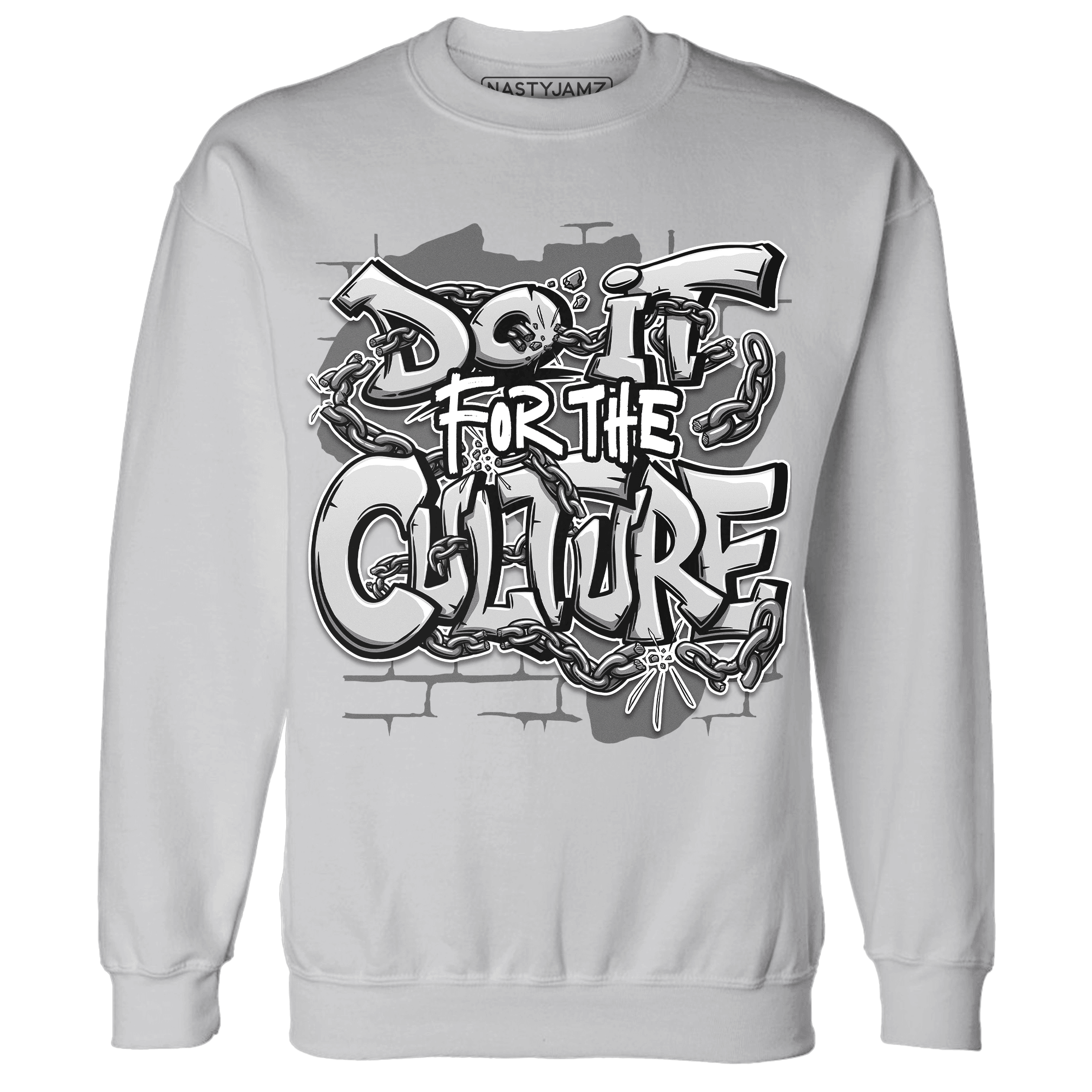 Retro High OG Black White 1s Sweatshirt Match Do It For Culture - NastyJamz
