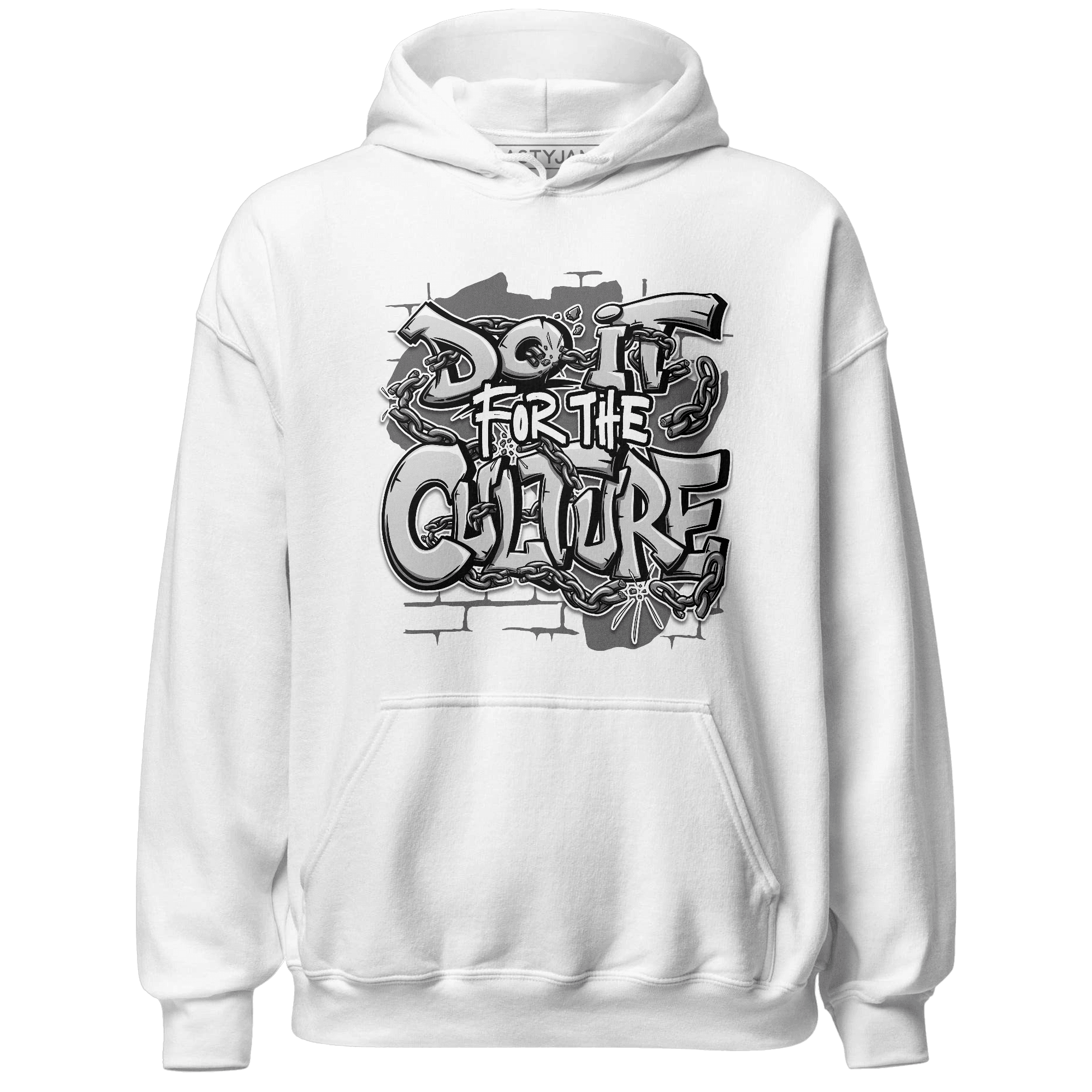 Retro High OG Black White 1s Hoodie Match Do It For Culture - NastyJamz