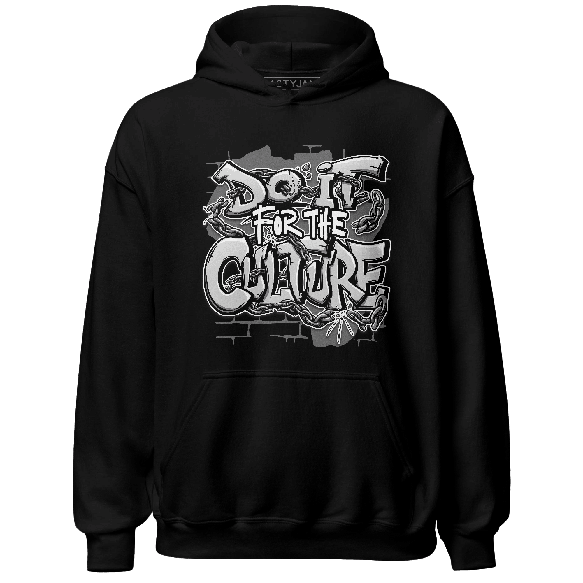 Retro High OG Black White 1s Hoodie Match Do It For Culture - NastyJamz