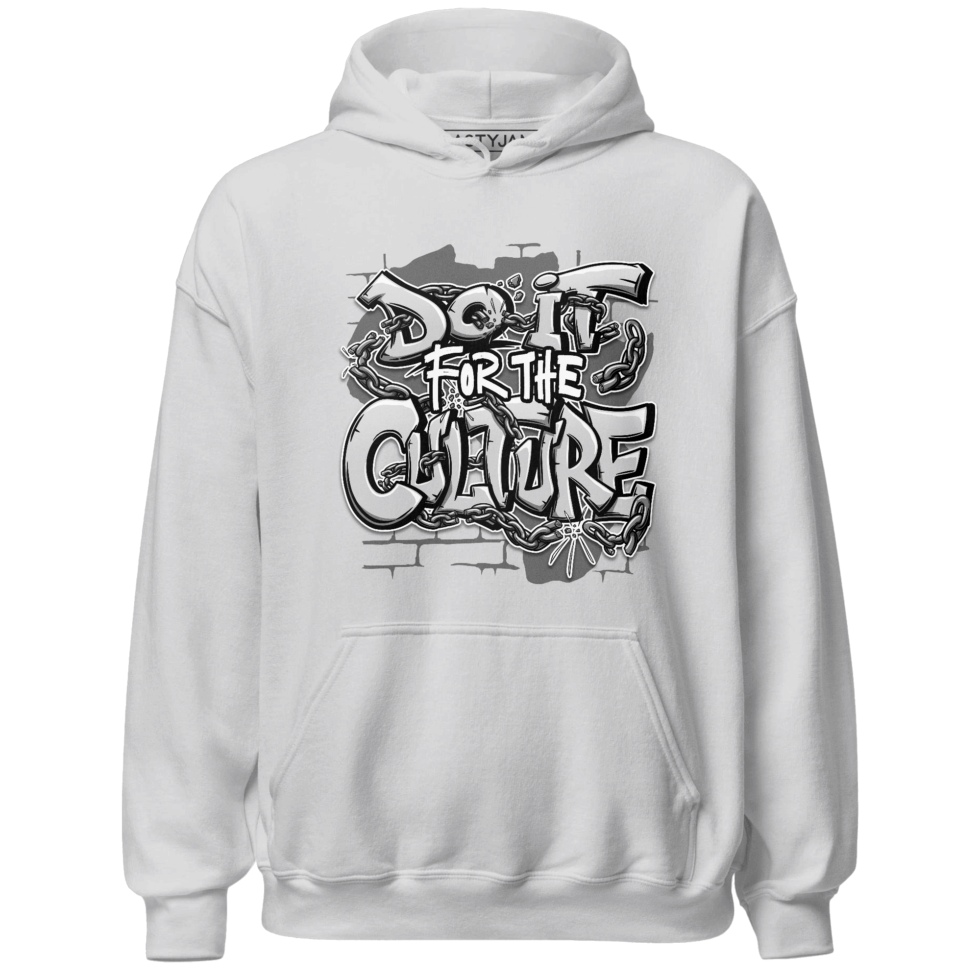 Retro High OG Black White 1s Hoodie Match Do It For Culture - NastyJamz