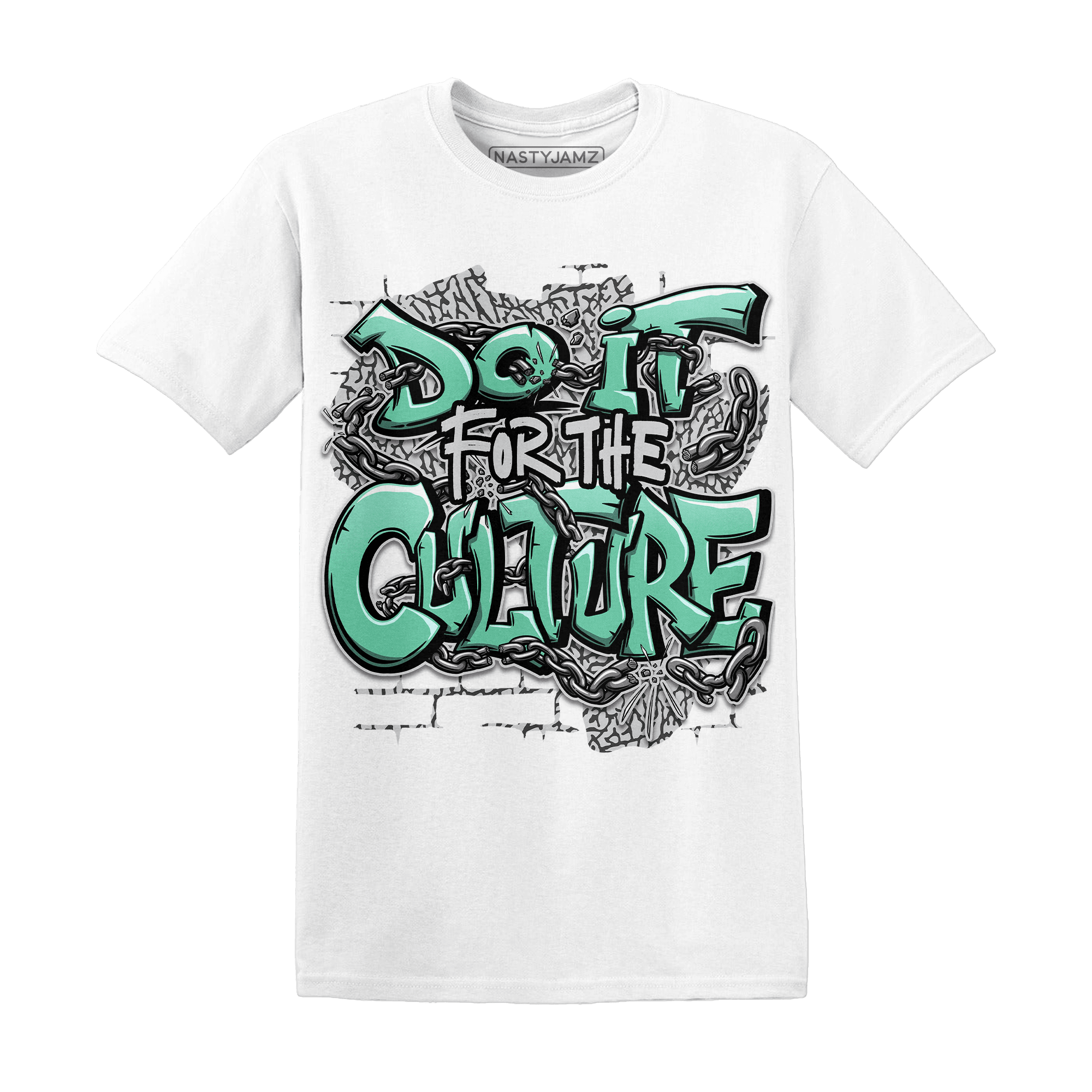 Green Glow 3s T Shirt Match Do It For Culture - NastyJamz