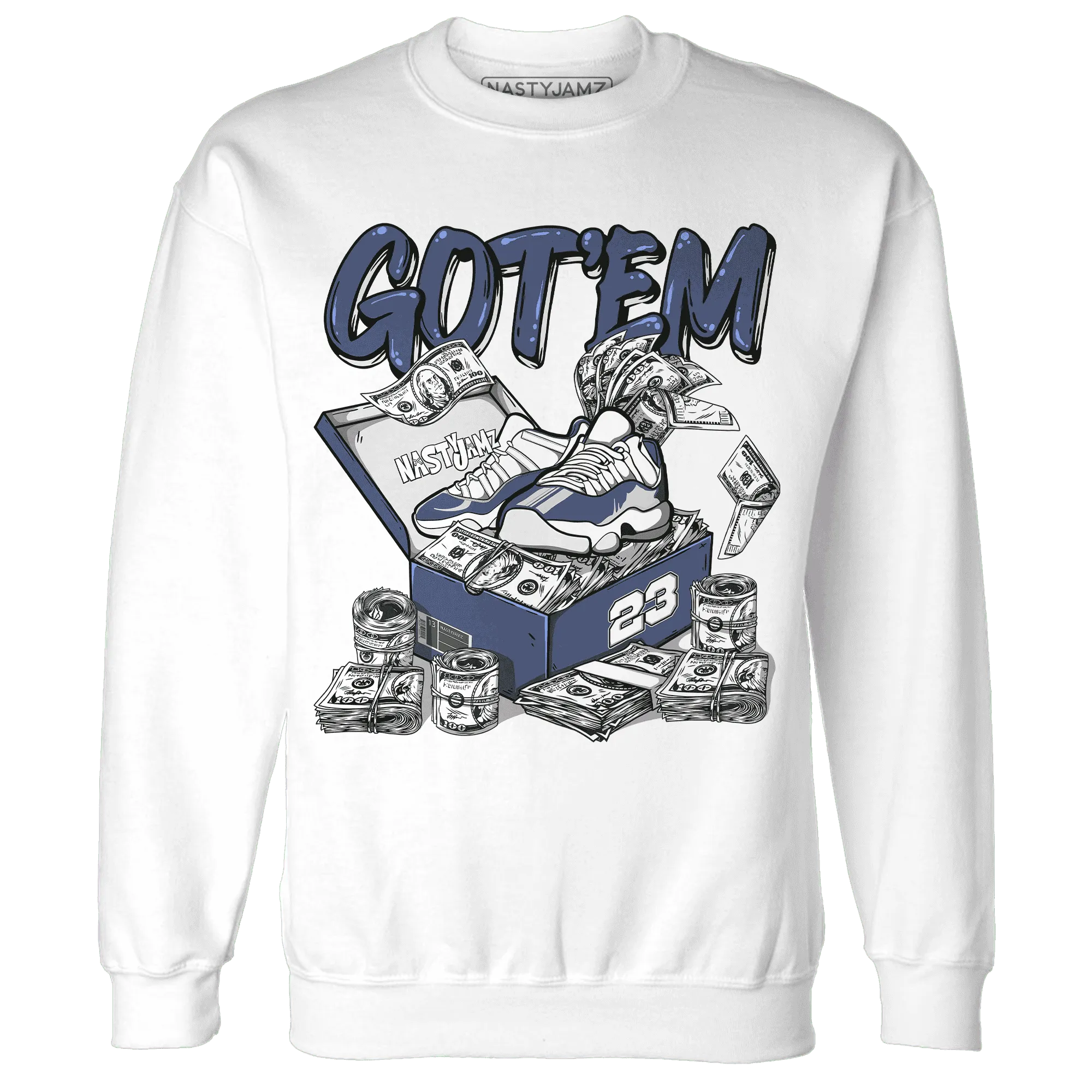 Low-Diffused-Blue-11s-Sweatshirt-Match-Dollar-Sneaker-Box