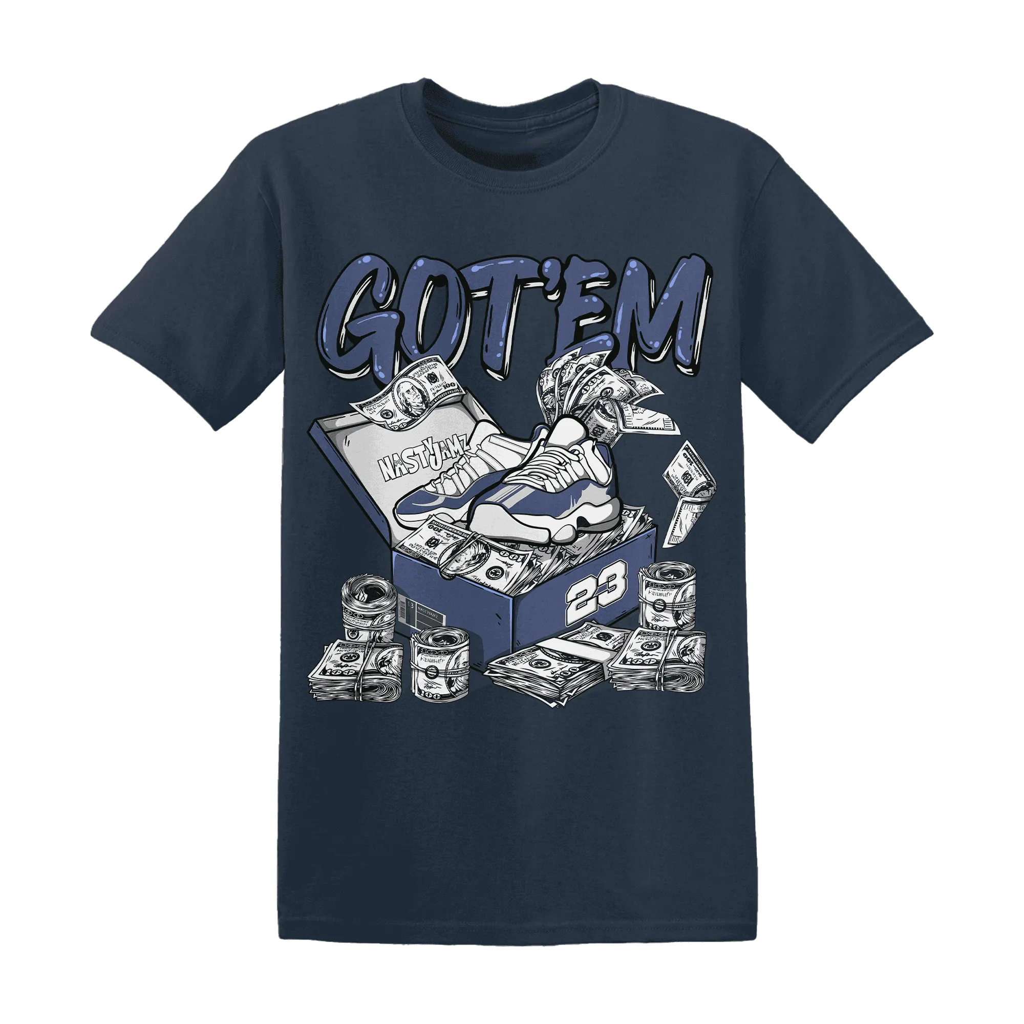 Low-Diffused-Blue-11s-T-Shirt-Match-Dollar-Sneaker-Box