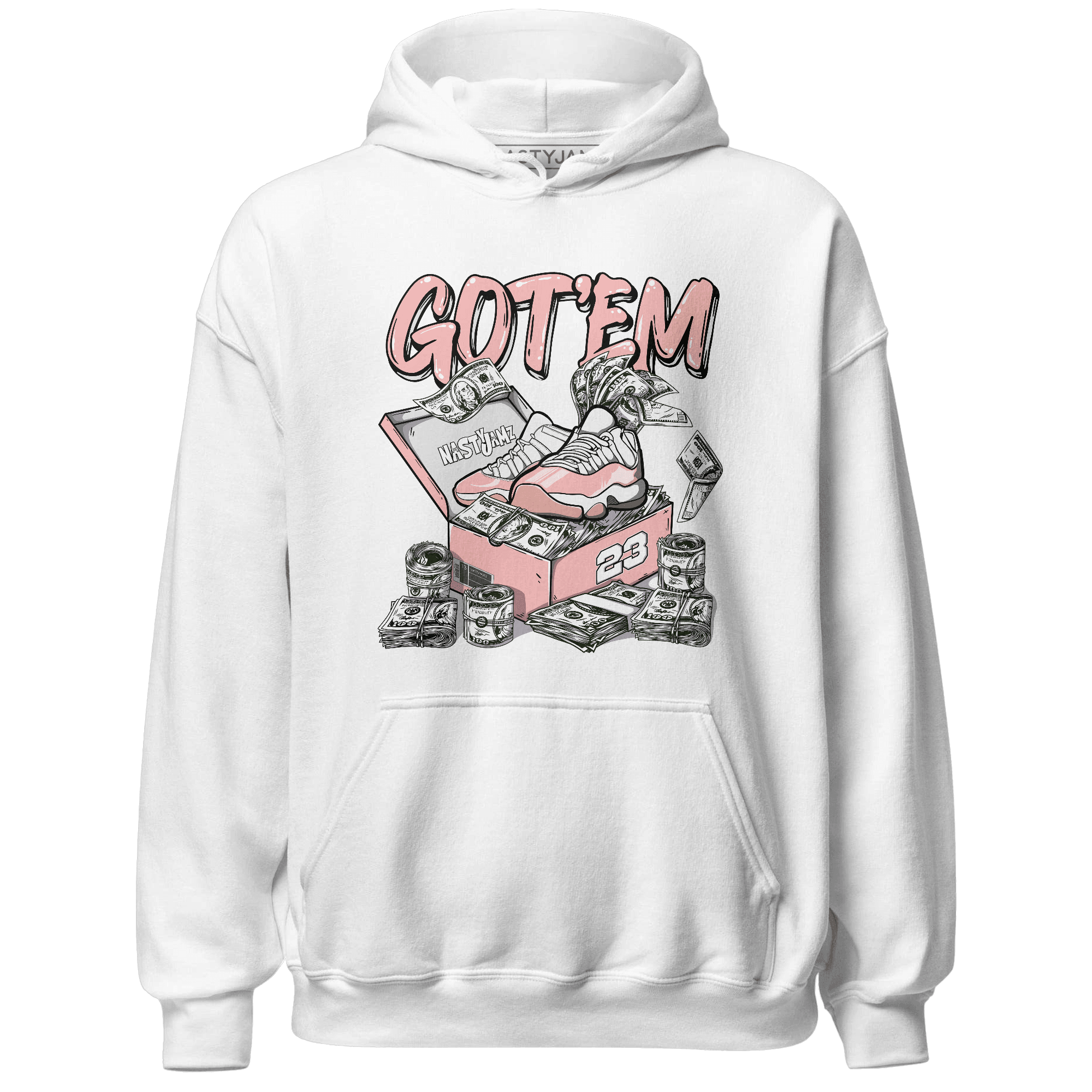 Low Legend Pink 11s Hoodie Match Dollar Sneaker Box - NastyJamz