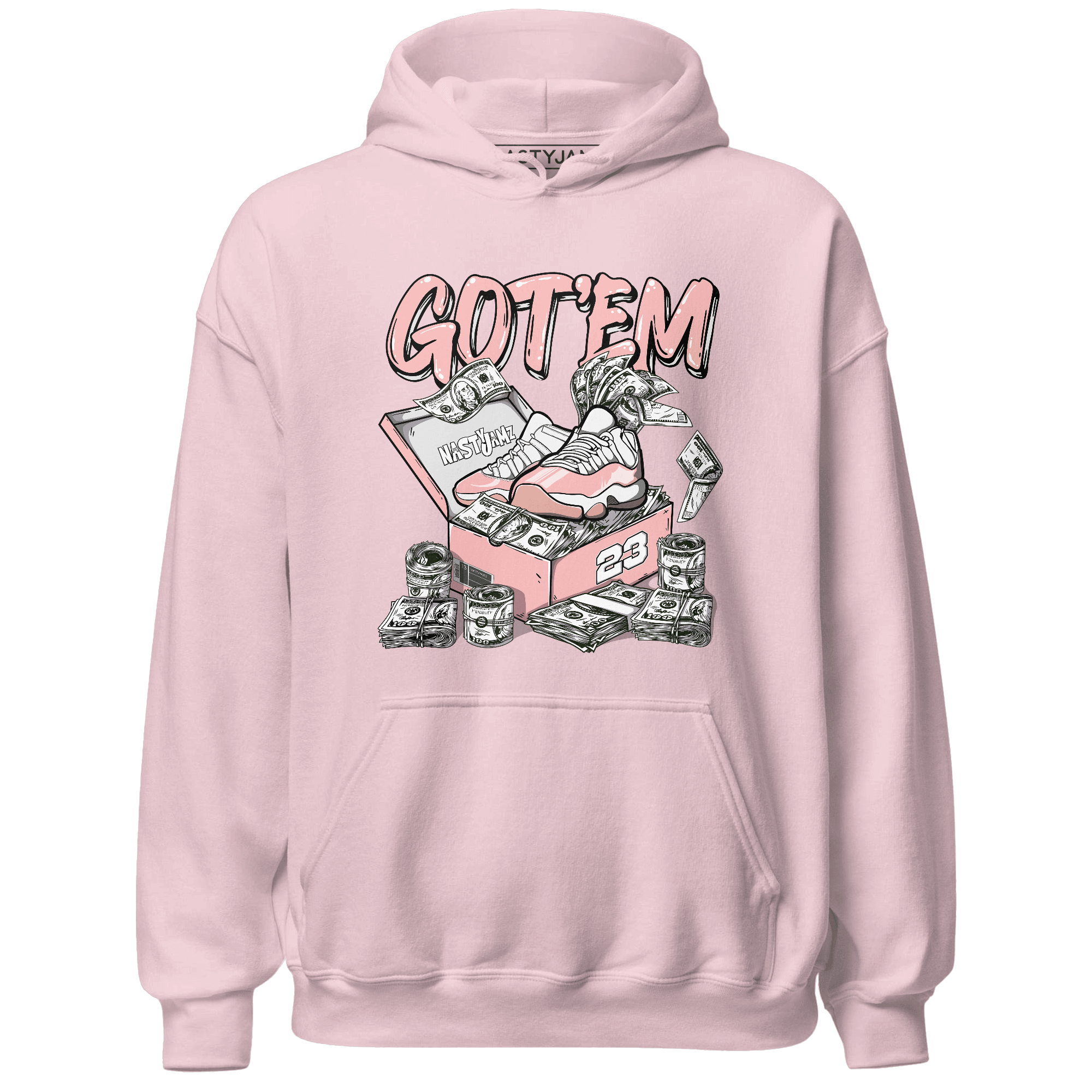 Low Legend Pink 11s Hoodie Match Dollar Sneaker Box - NastyJamz