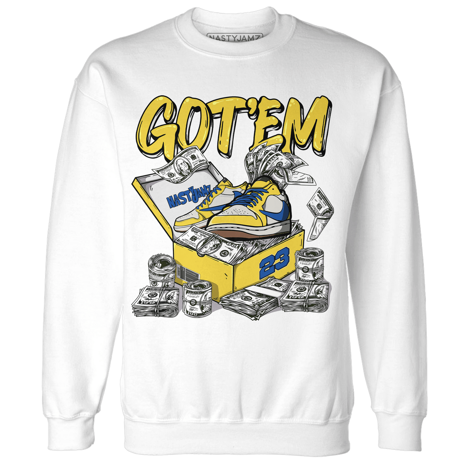 Low OG Canary TVSC 1s Sweatshirt Match Dollar Sneaker Box - NastyJamz