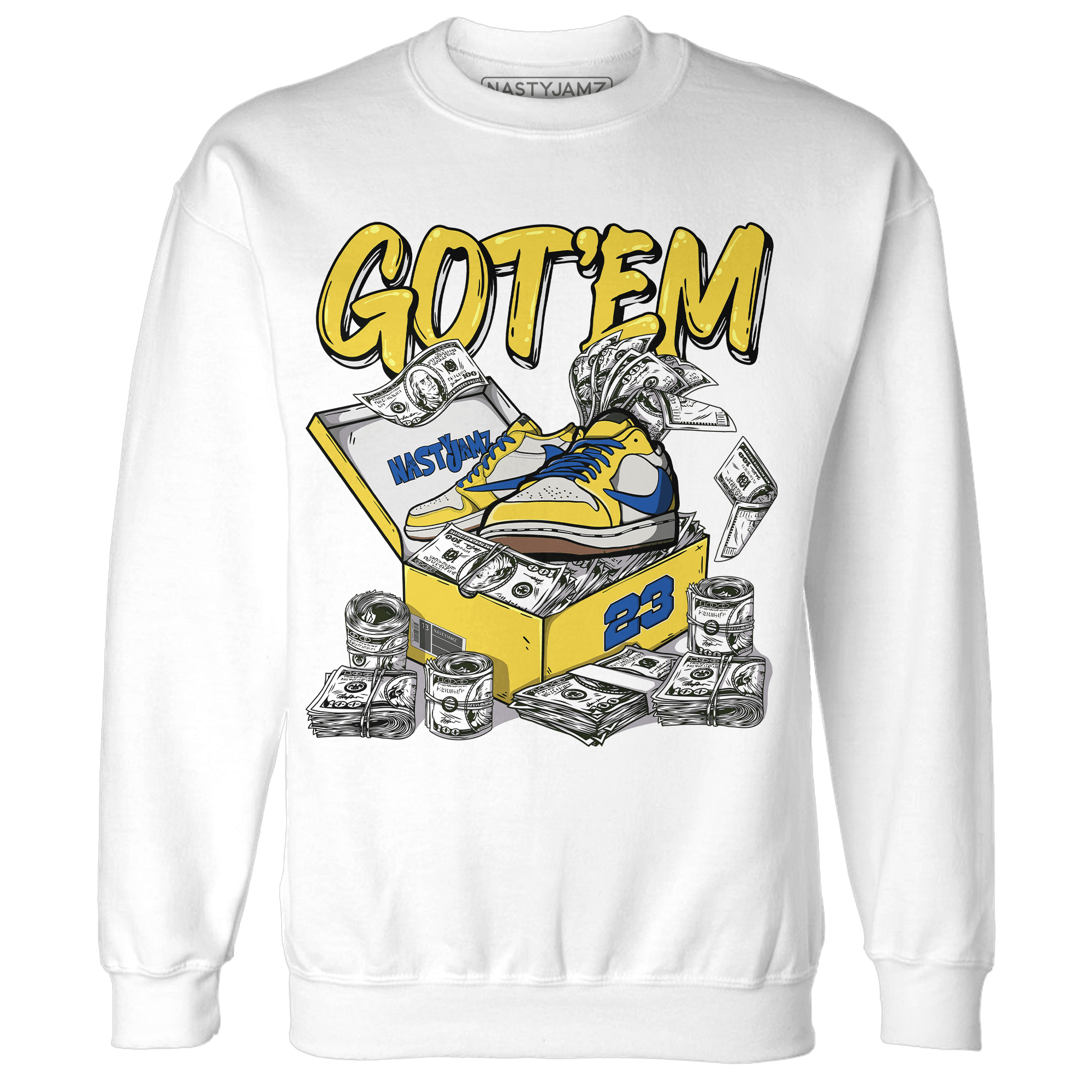 Low OG Canary TVSC 1s Sweatshirt Match Dollar Sneaker Box - NastyJamz