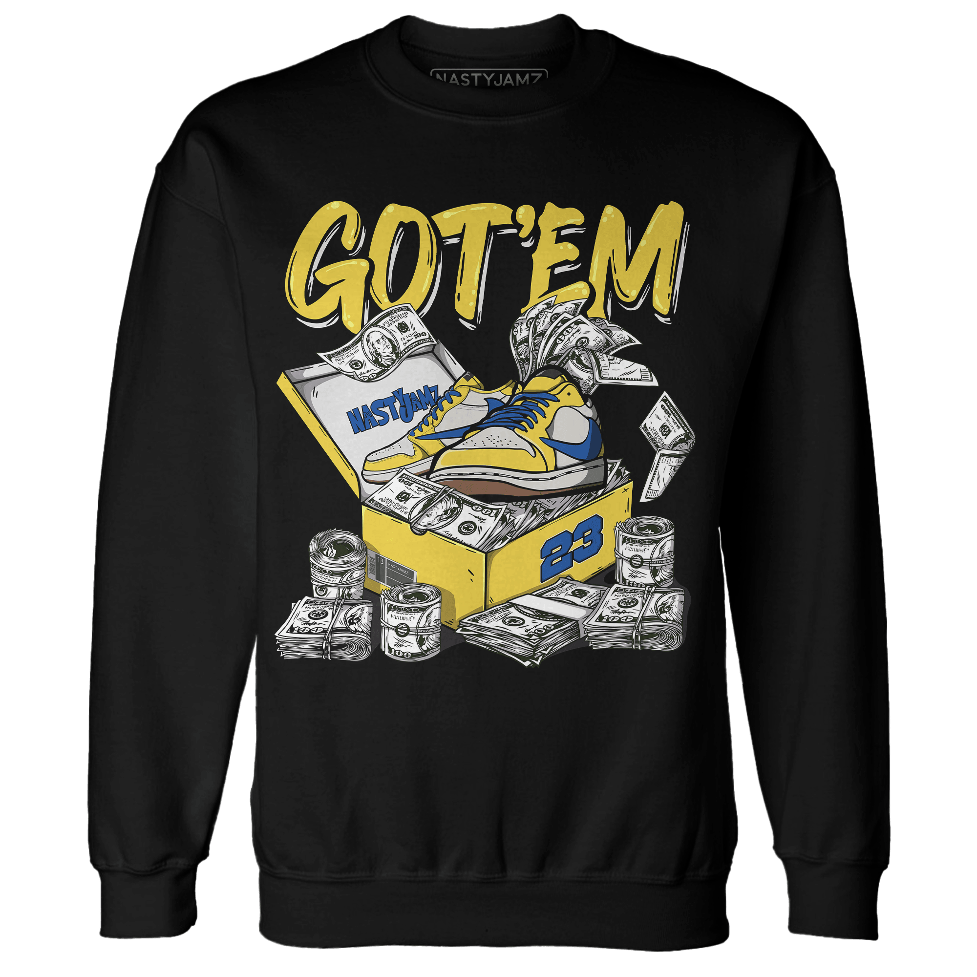 Low OG Canary TVSC 1s Sweatshirt Match Dollar Sneaker Box - NastyJamz