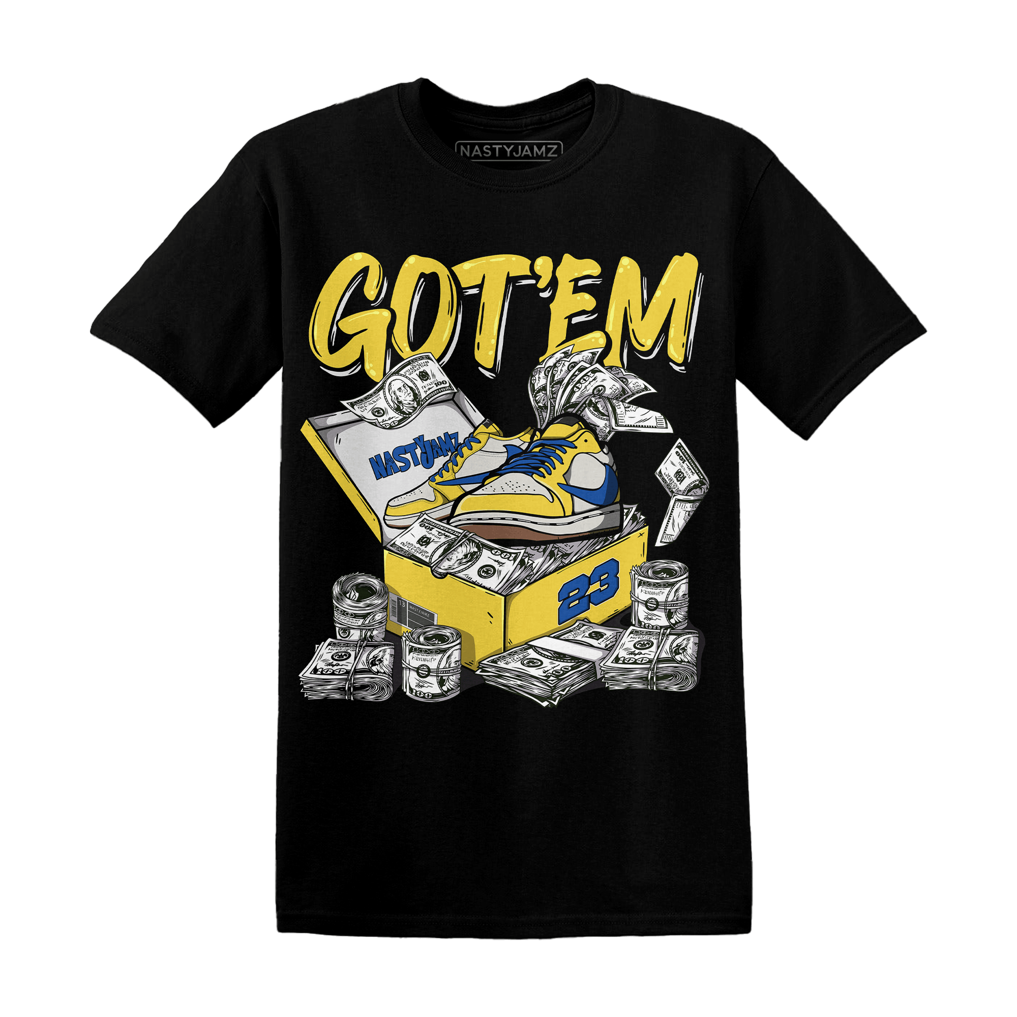 Low OG Canary TVSC 1s T Shirt Match Dollar Sneaker Box - NastyJamz