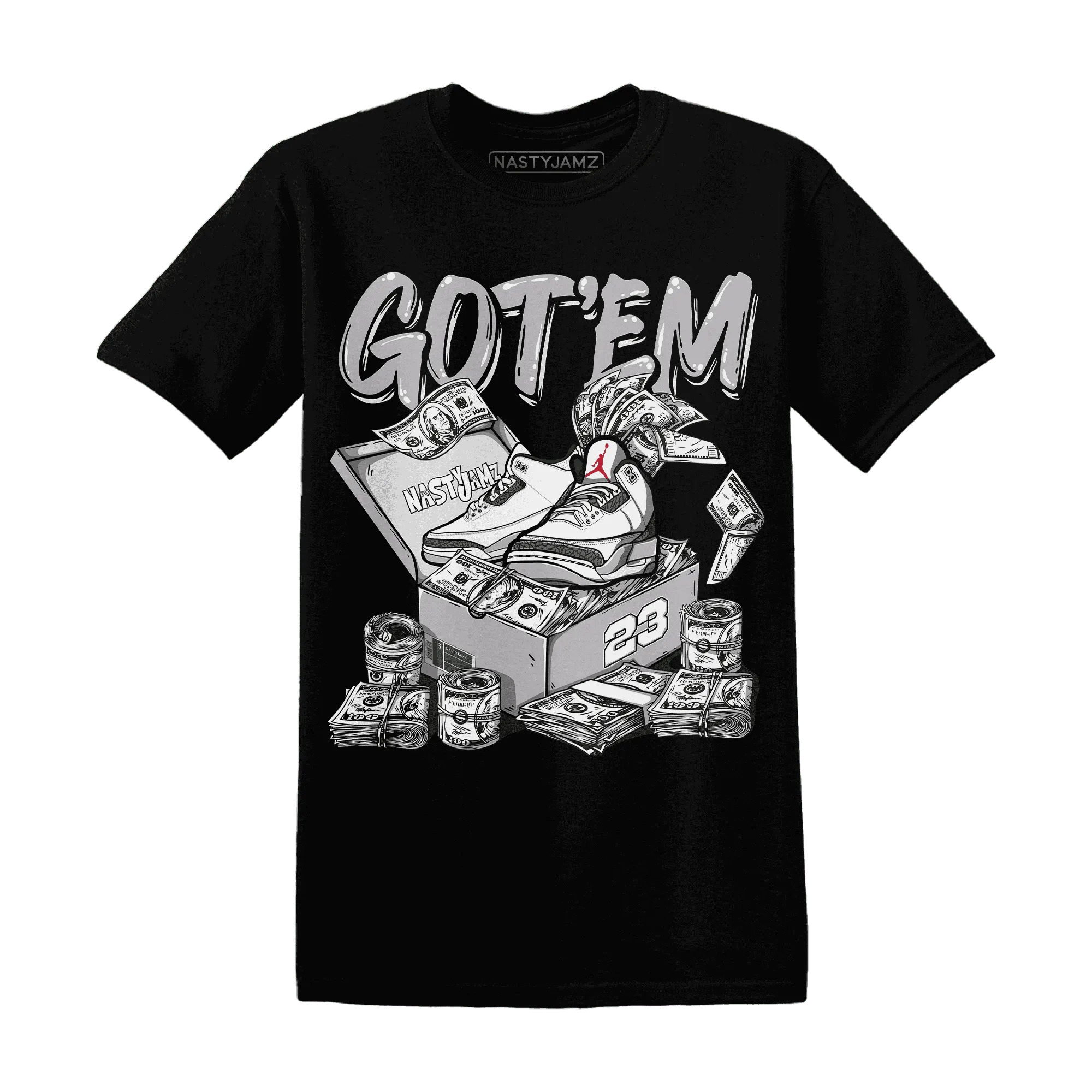 Cement-Grey-3s-T-Shirt-Match-Dollar-Sneaker-Box