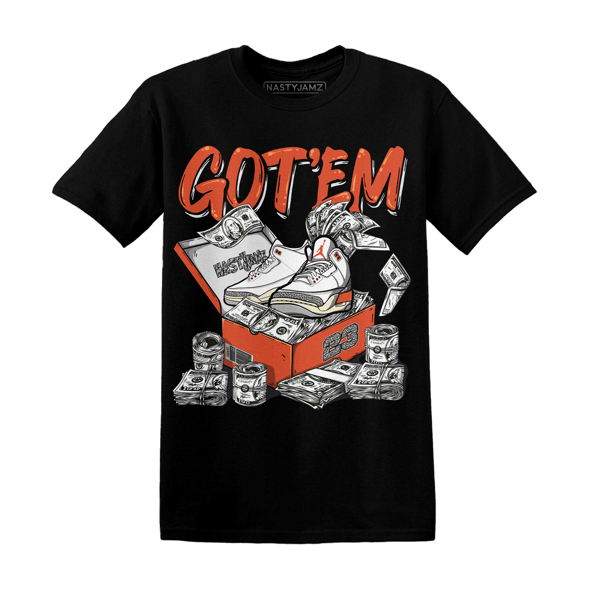 Georgia Peach 3s T Shirt Match Dollar Sneaker Box - NastyJamz
