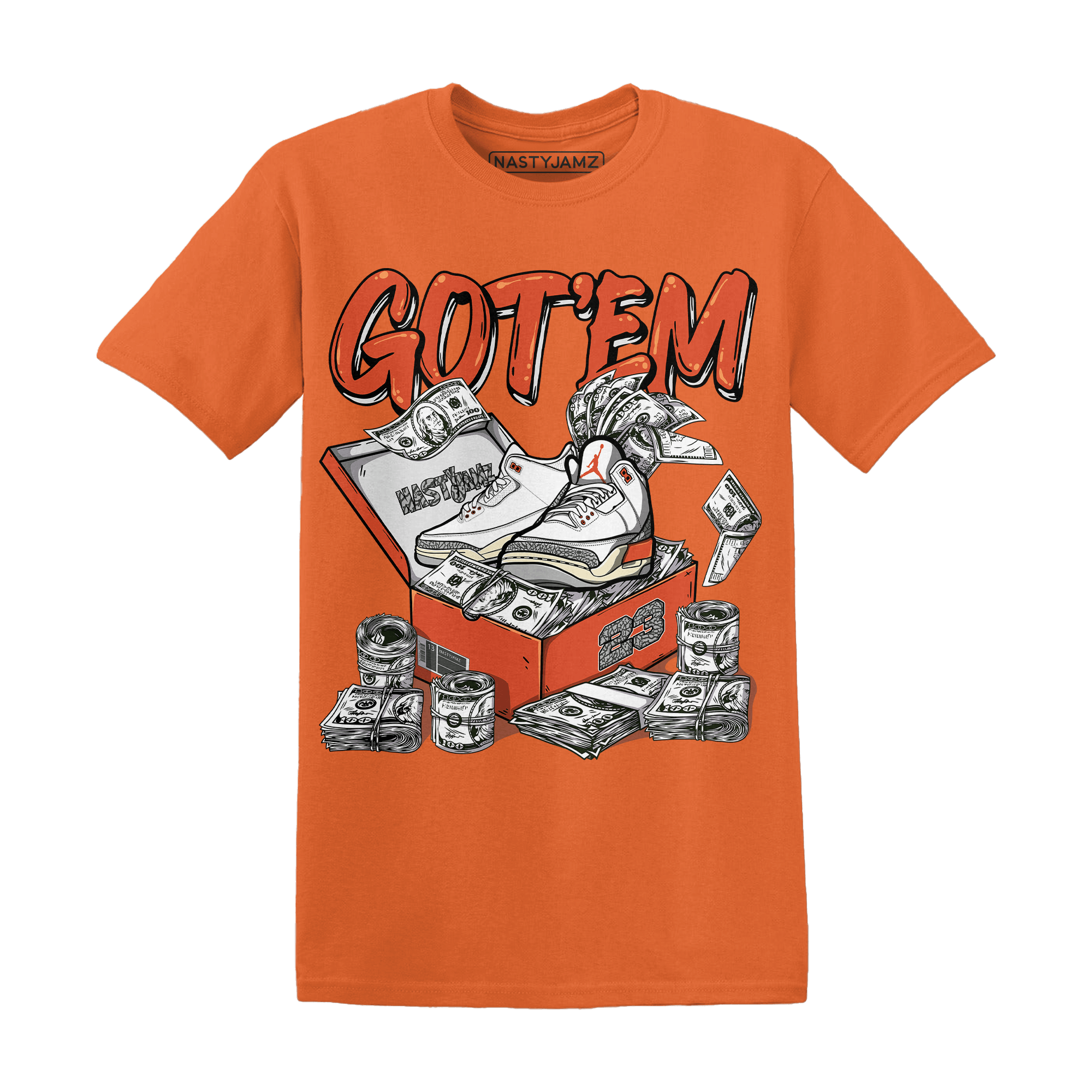 Georgia Peach 3s T Shirt Match Dollar Sneaker Box - NastyJamz
