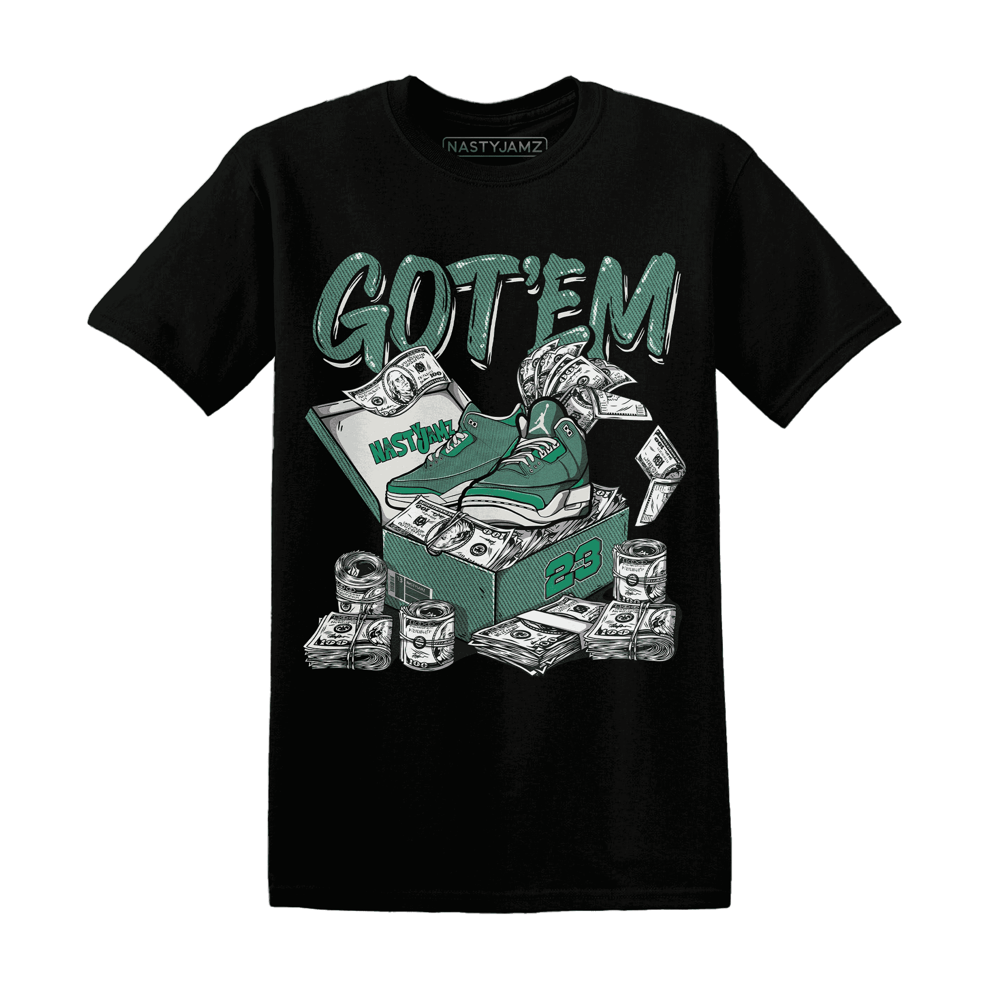 Nina CN Abney 3s T Shirt Match Dollar Sneaker Box - NastyJamz