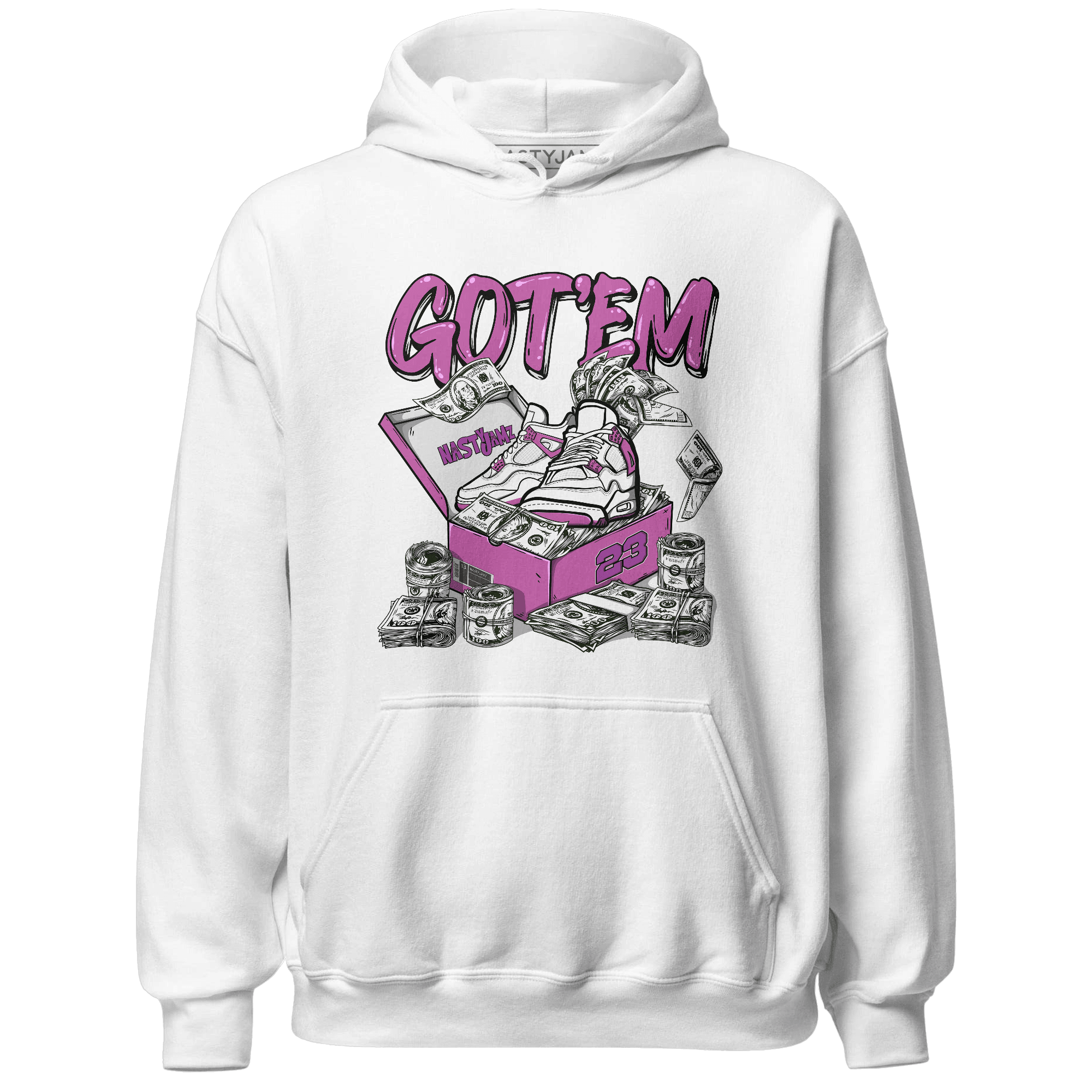 GS Hyper Violet 4s Hoodie Match Dollar Sneaker Box - NastyJamz