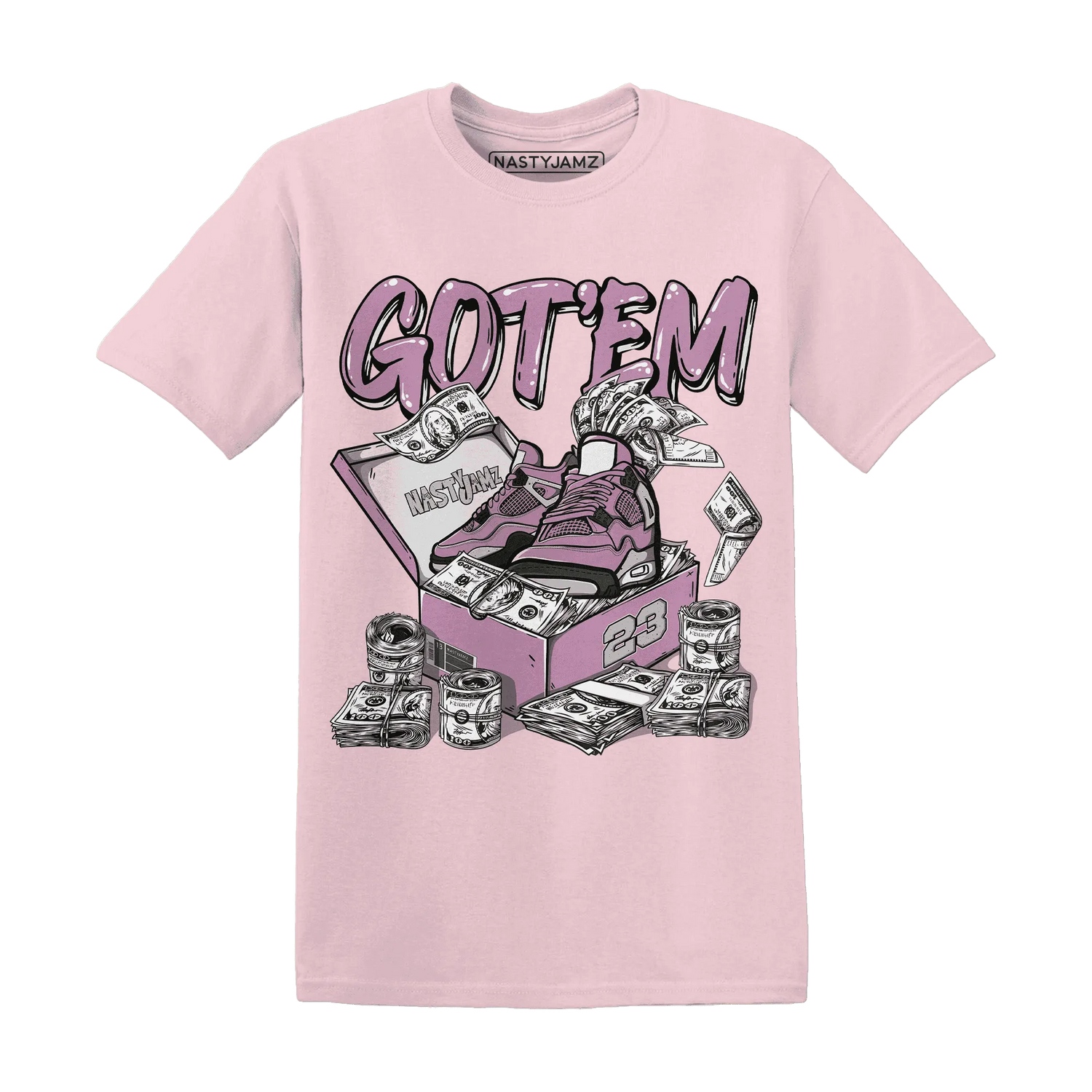 Orchid-Neutral-Grey-Black-White-4s-NastyJamz-T-Shirt-Match-Dollar-Sneaker-Box