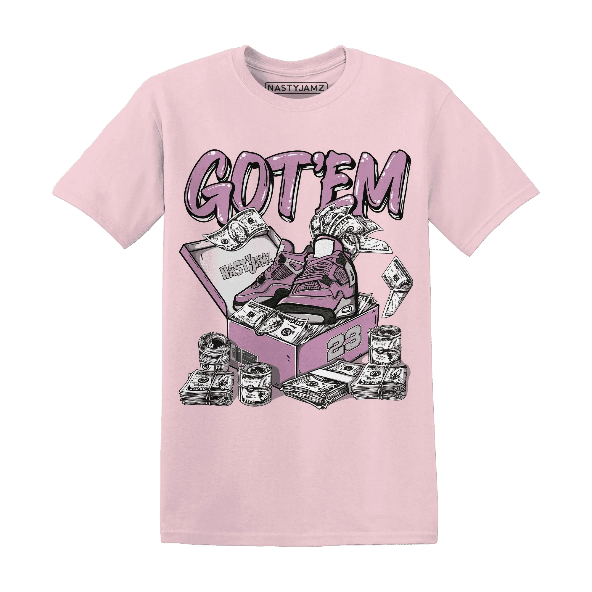 Orchid-Neutral-Grey-Black-White-4s-NastyJamz-T-Shirt-Match-Dollar-Sneaker-Box