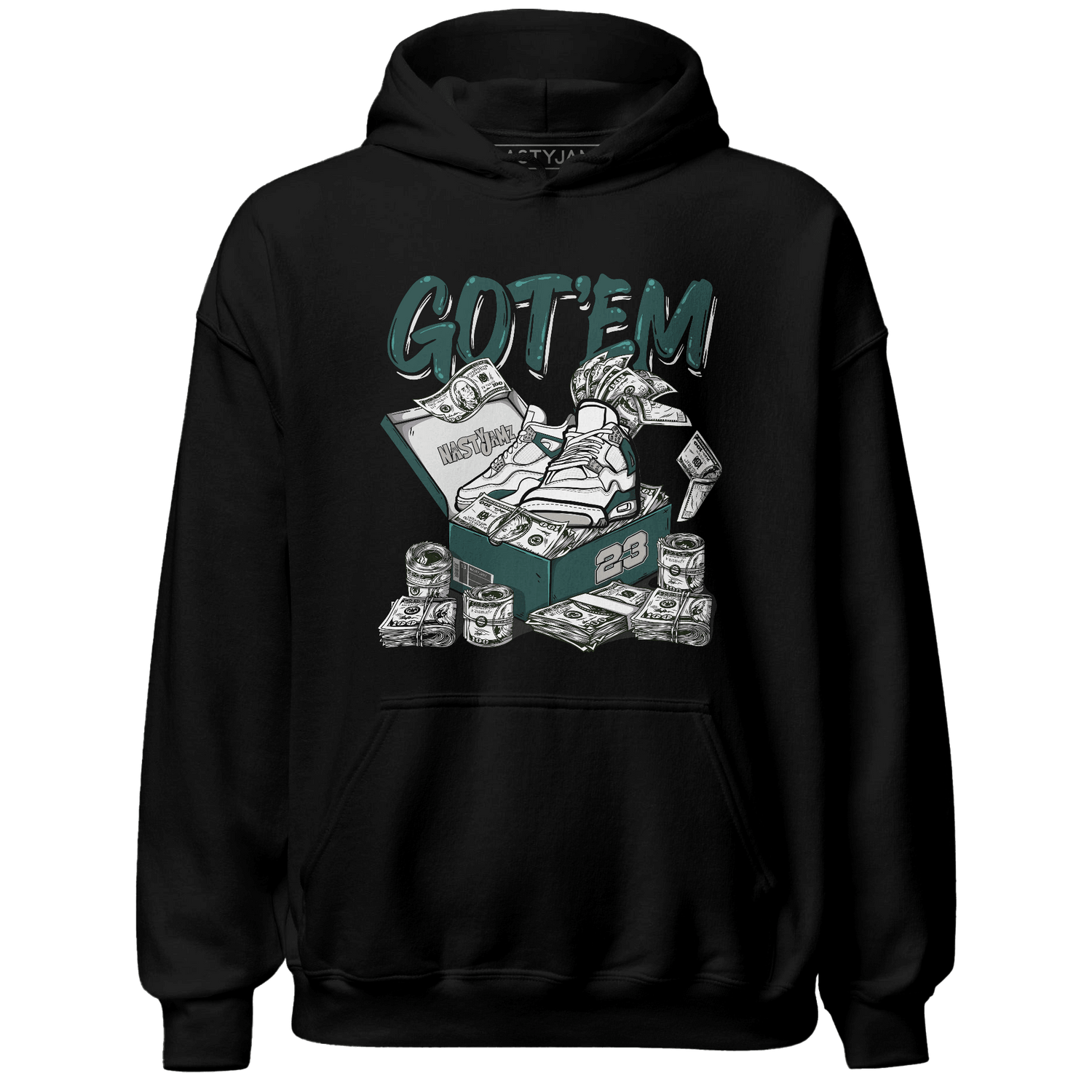 Oxidized Green 4s Hoodie Match Dollar Sneaker Box - NastyJamz