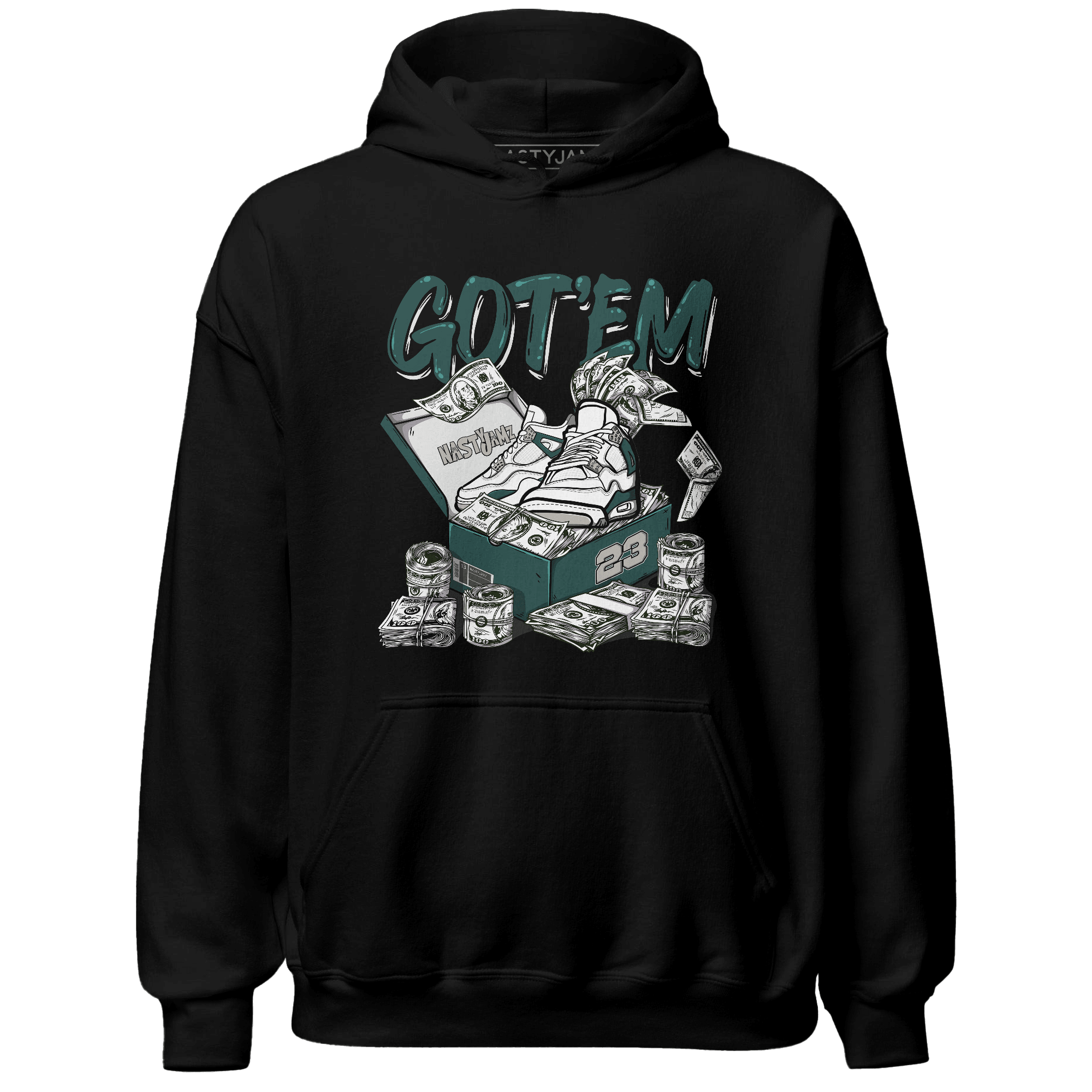 Oxidized Green 4s Hoodie Match Dollar Sneaker Box - NastyJamz