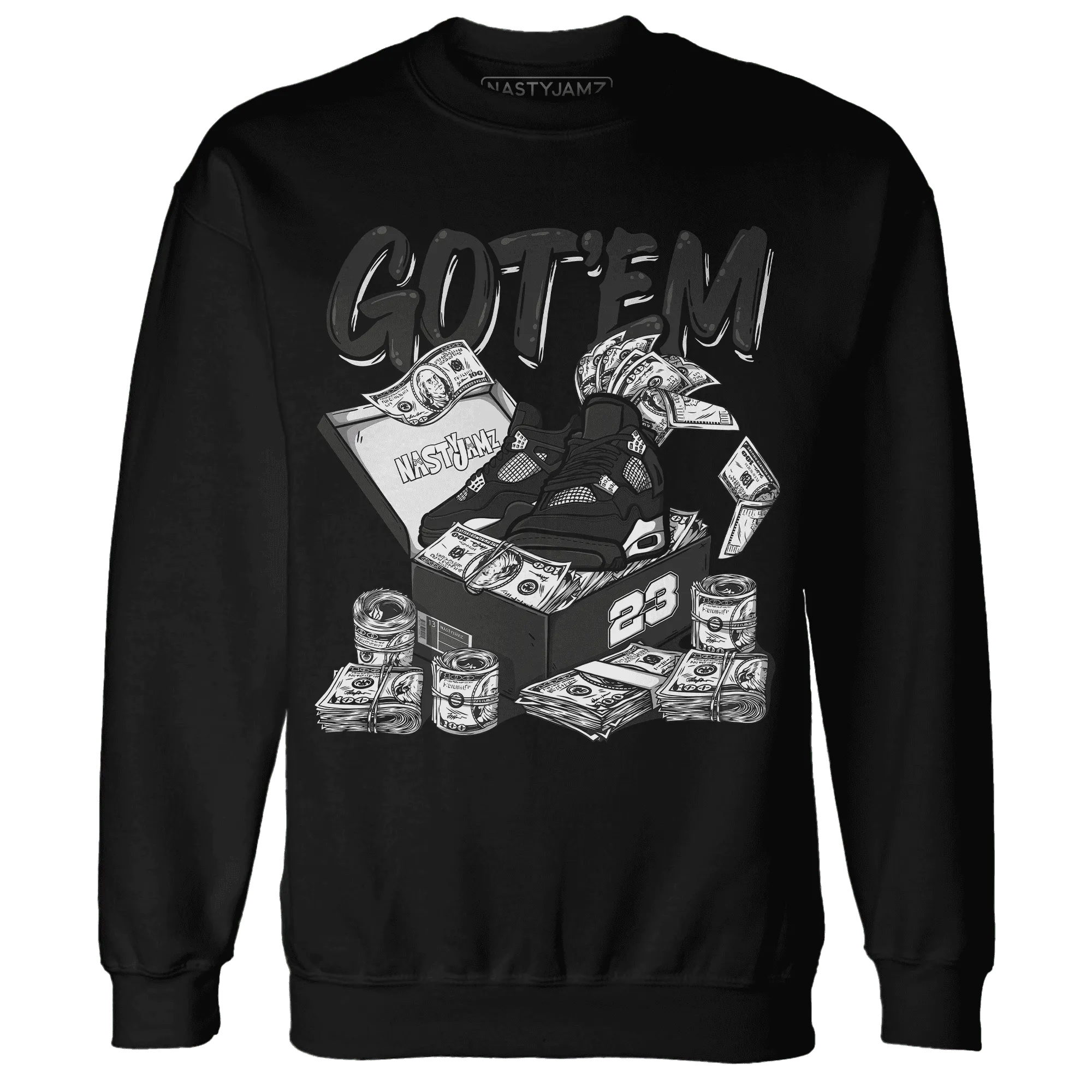 White-Thunder-4s-Sweatshirt-Match-Dollar-Sneaker-Box