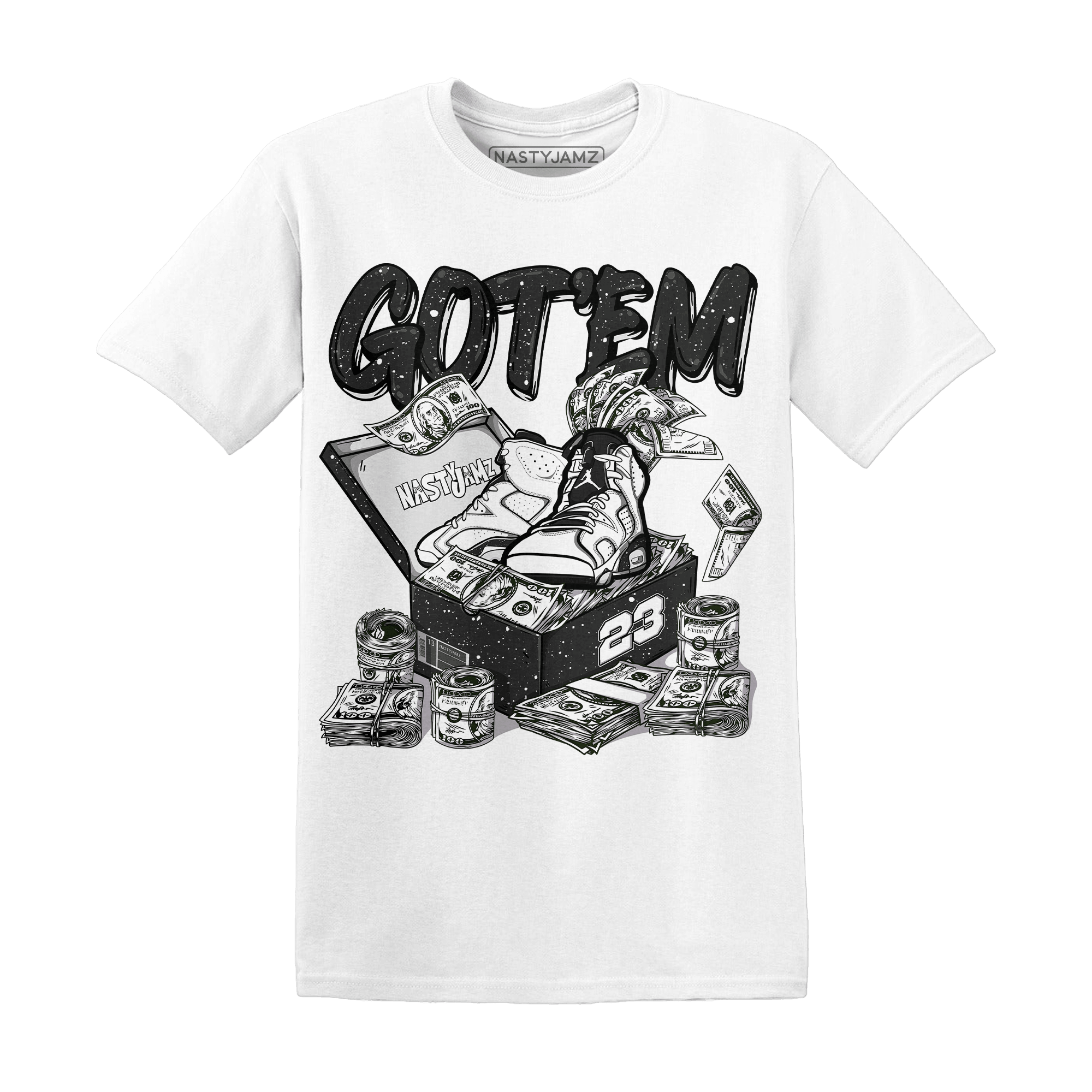 Reverse Oreo 6s T Shirt Match Dollar Sneaker Box - NastyJamz