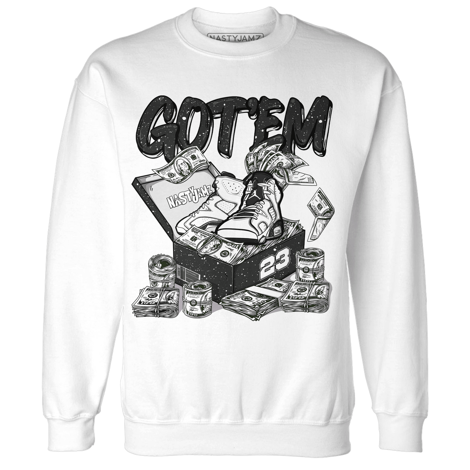 Reverse Oreo 6s Sweatshirt Match Dollar Sneaker Box - NastyJamz