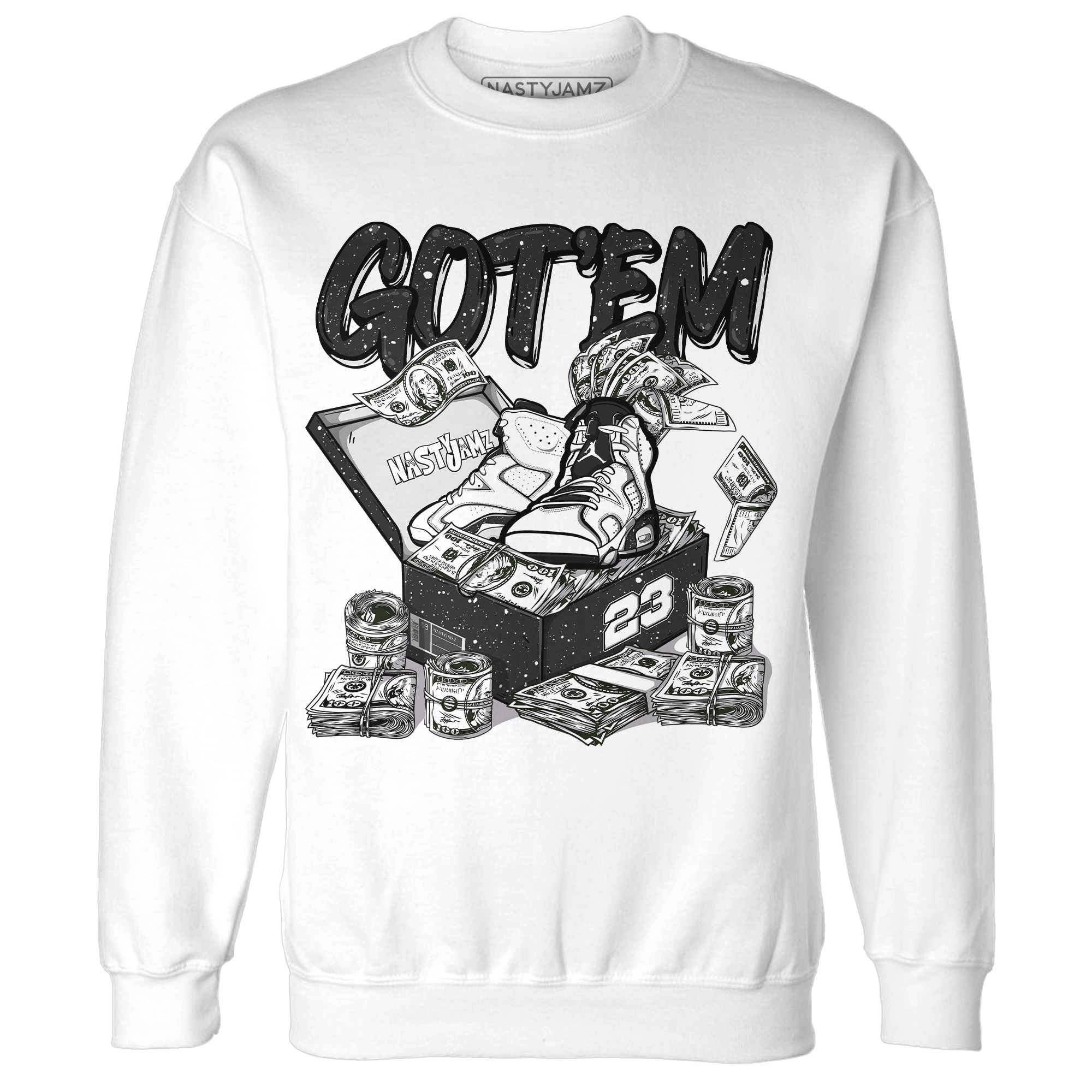 Reverse Oreo 6s Sweatshirt Match Dollar Sneaker Box - NastyJamz