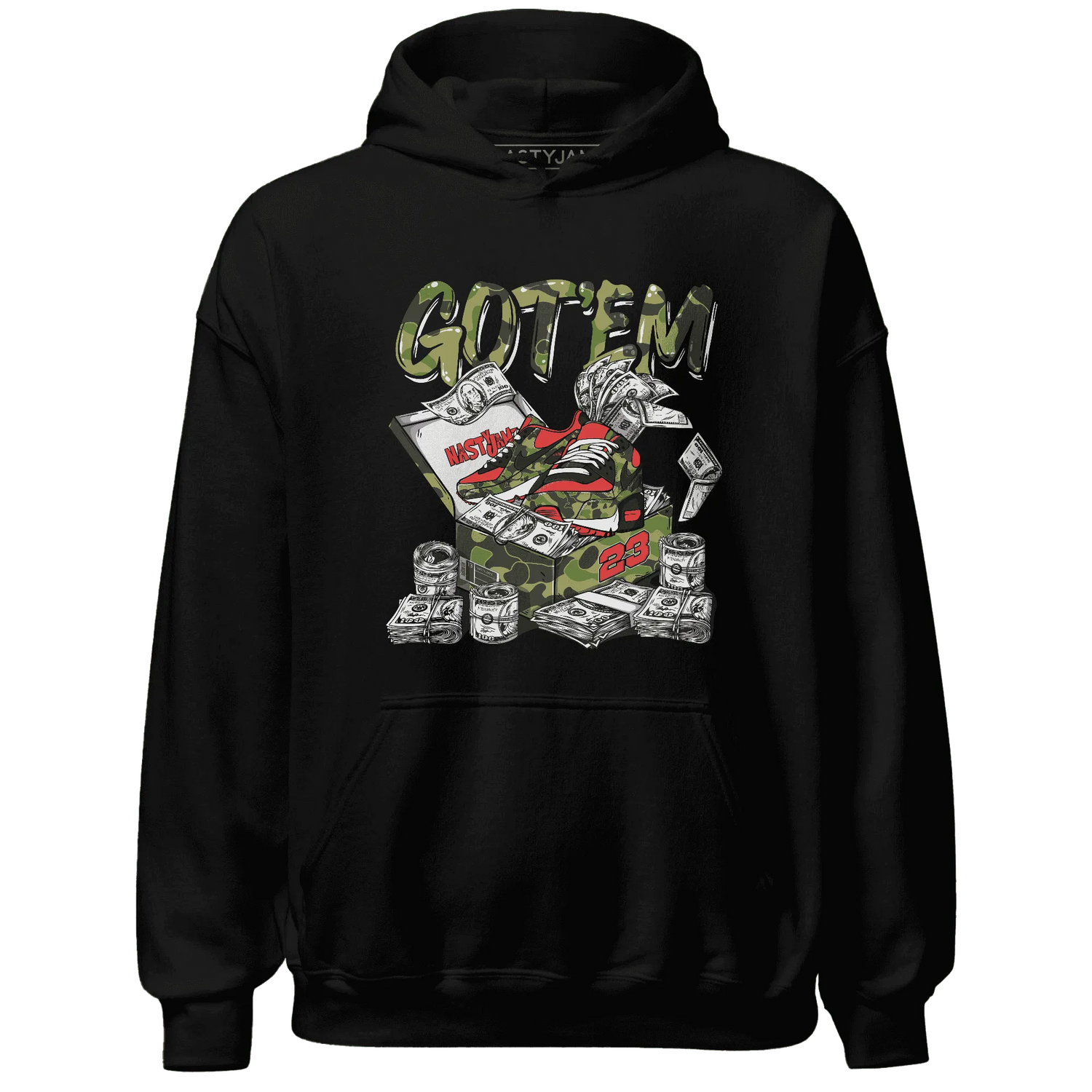 AM-90-Dark-Sage-Solar-Red-NastyJamz-Hoodie-Match-Dollar-Sneaker-Box