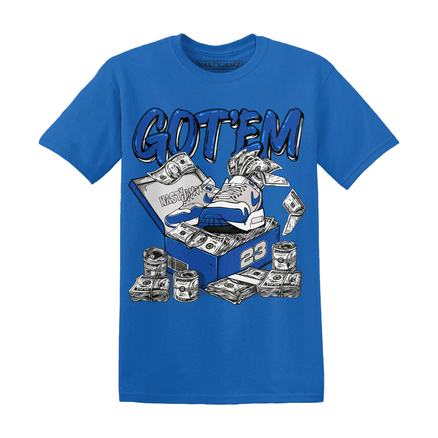 Air Max 1 86 Royal T Shirt Match Dollar Sneaker Box - NastyJamz