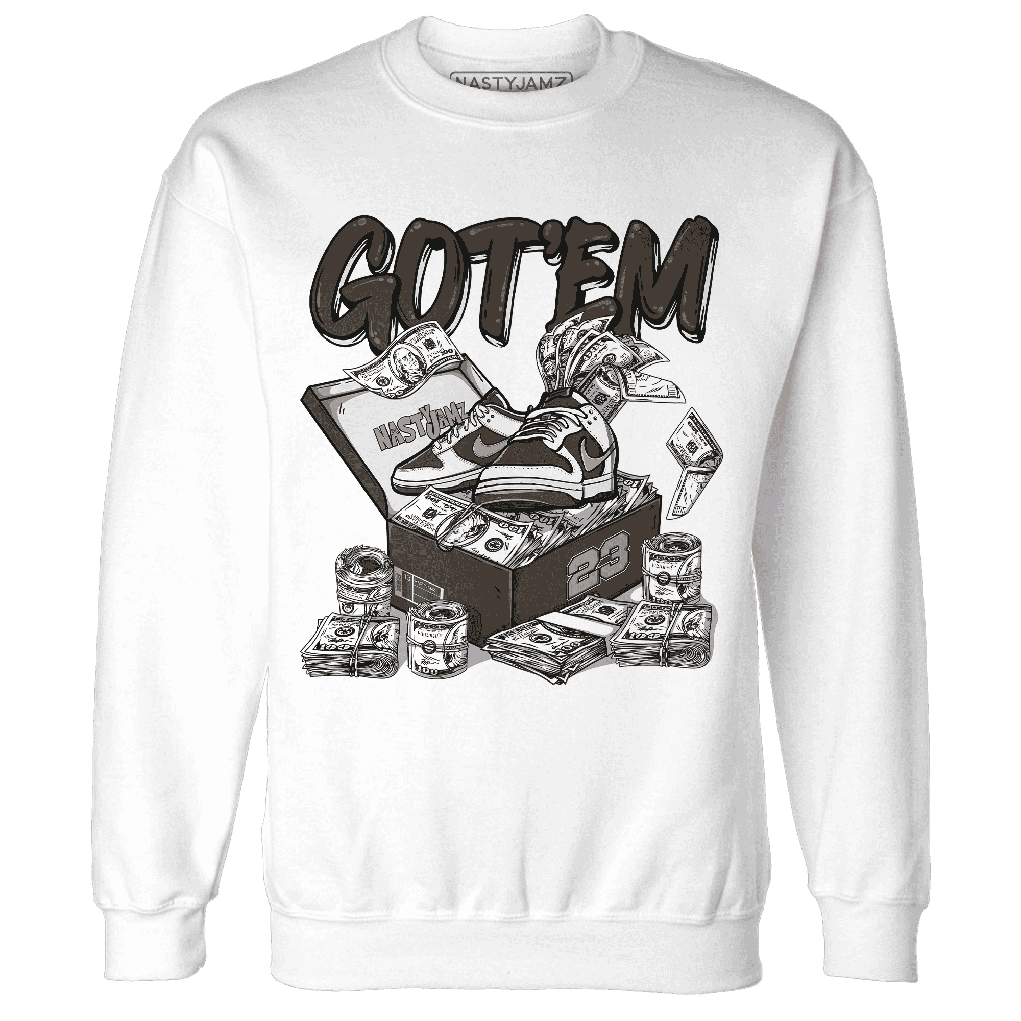 Dunk Low Baroque Brown Sweatshirt Match Dollar Sneaker Box - NastyJamz