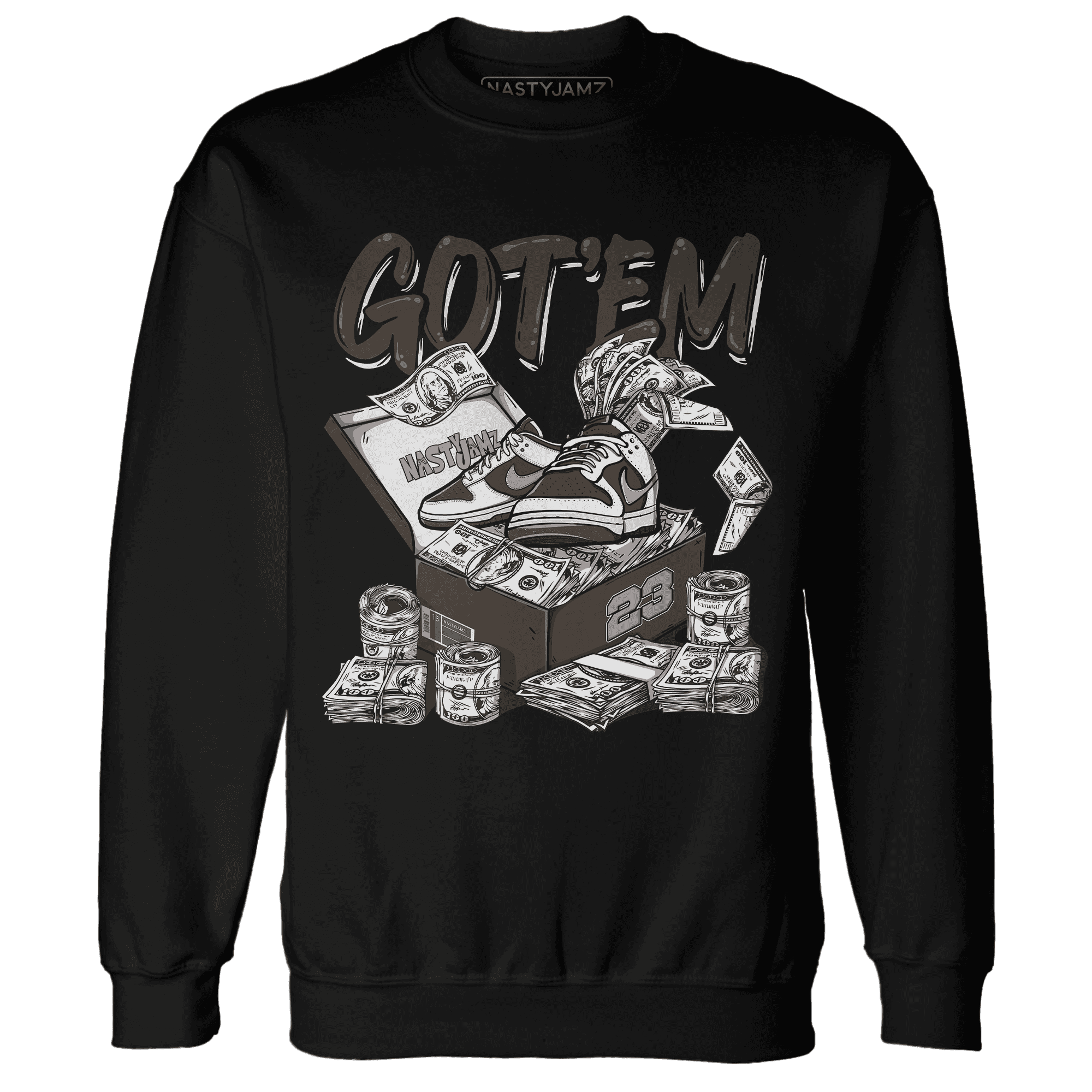 Dunk Low Baroque Brown Sweatshirt Match Dollar Sneaker Box - NastyJamz