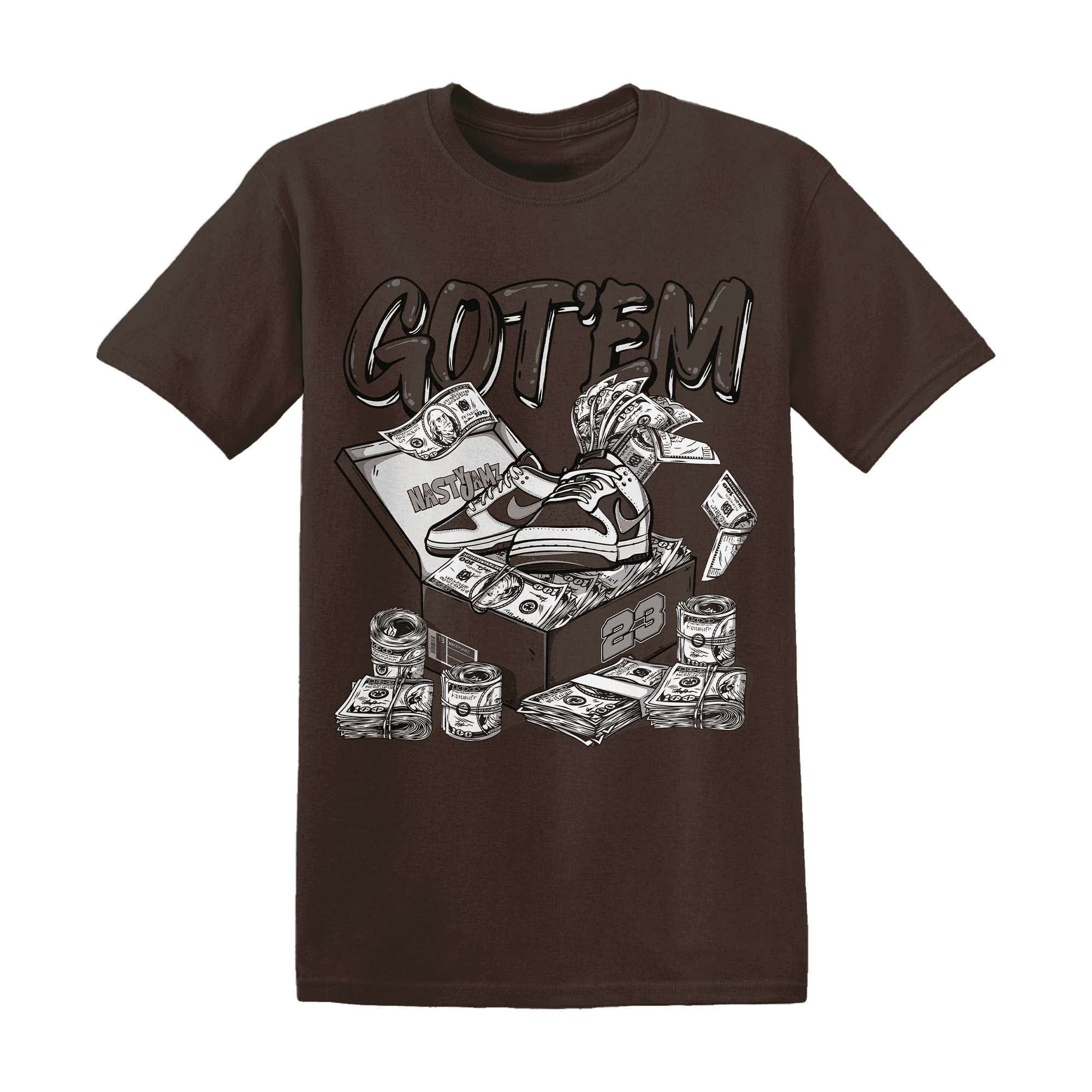 Dunk Low Baroque Brown T Shirt Match Dollar Sneaker Box - NastyJamz