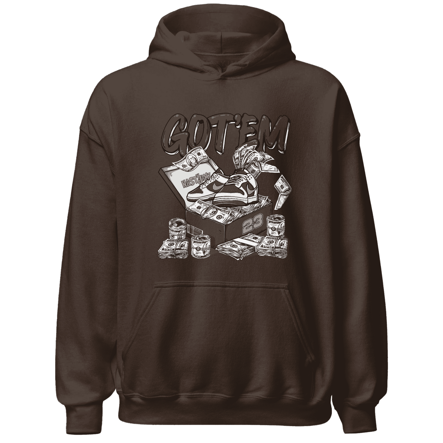 Dunk Low Baroque Brown Hoodie Match Dollar Sneaker Box - NastyJamz