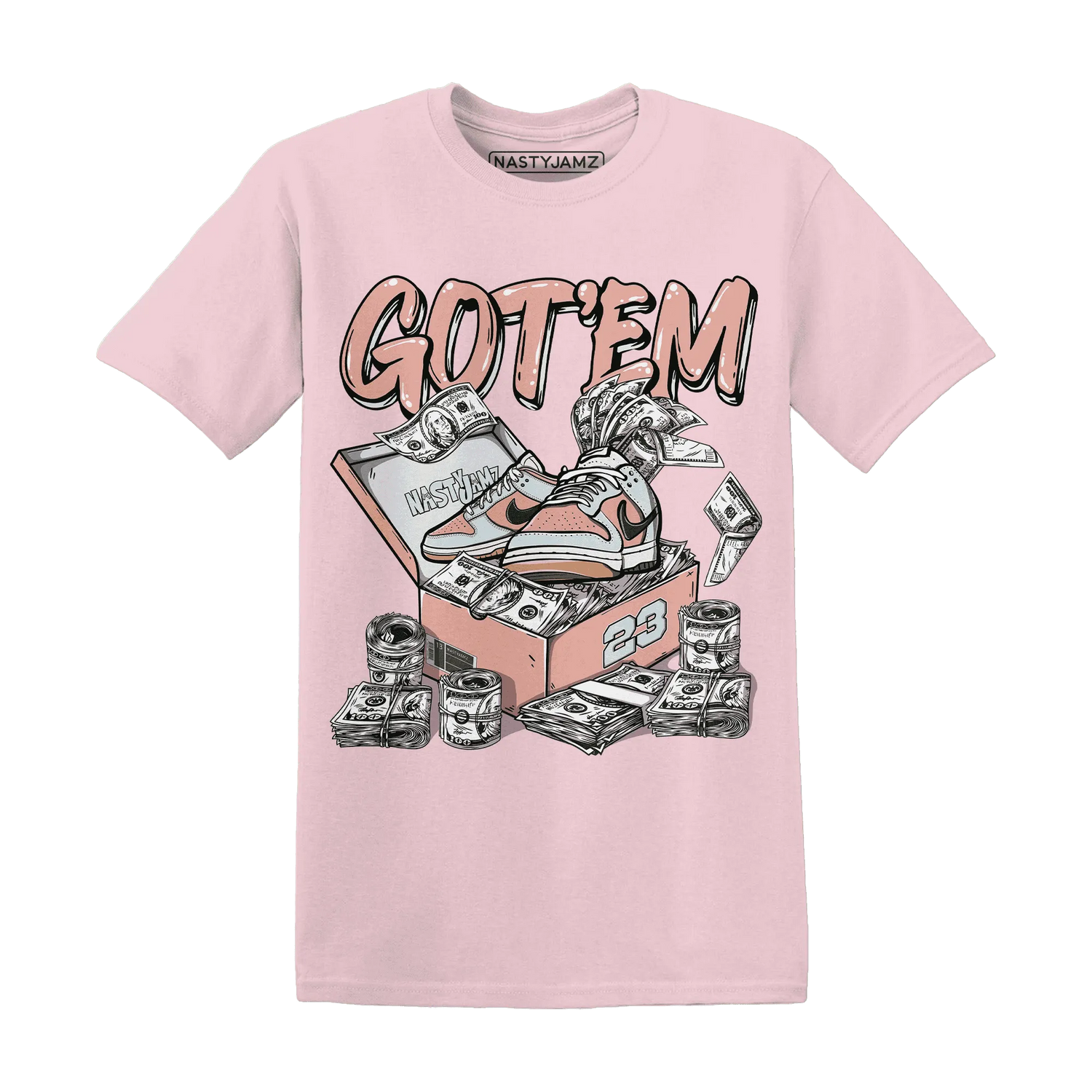 Dunk-Low-Glacier-Blue-Arctic-Orange-NastyJamz-T-Shirt-Match-Dollar-Sneaker-Box