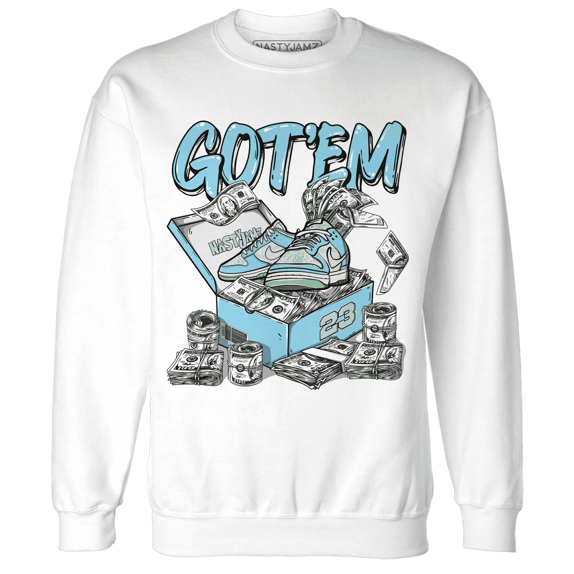 Dunk-Verdy-Visty-Blue-Gaze-Light-Arctic-NastyJamz-Sweatshirt-Match-Dollar-Sneaker-Box