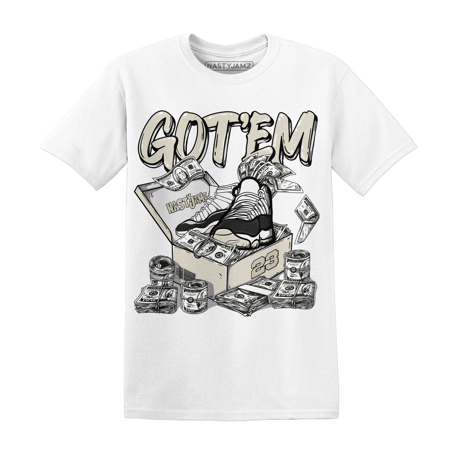 Gratitude 11s T Shirt Match Dollar Sneaker Box - NastyJamz