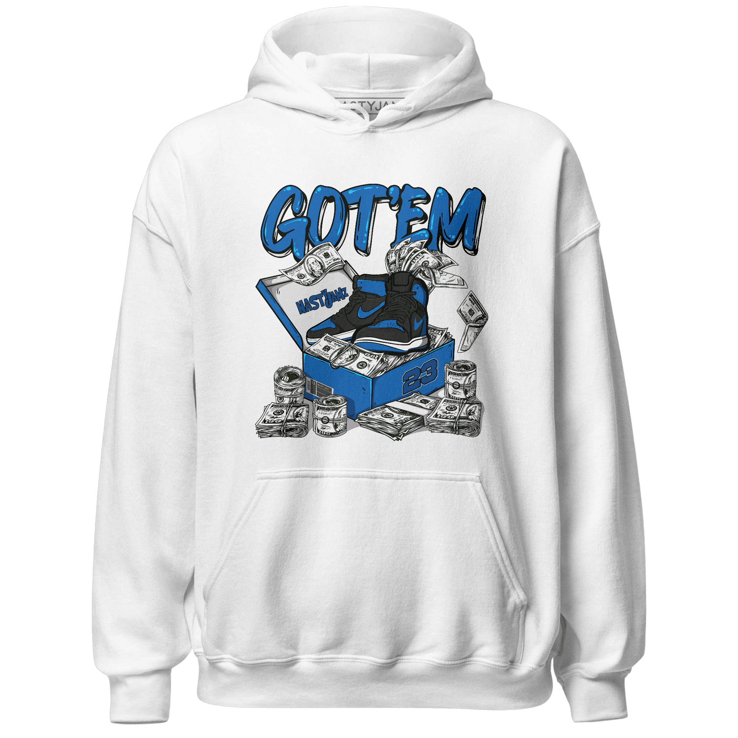 Royal Reimagined 1s Hoodie Match Dollar Sneaker Box - NastyJamz