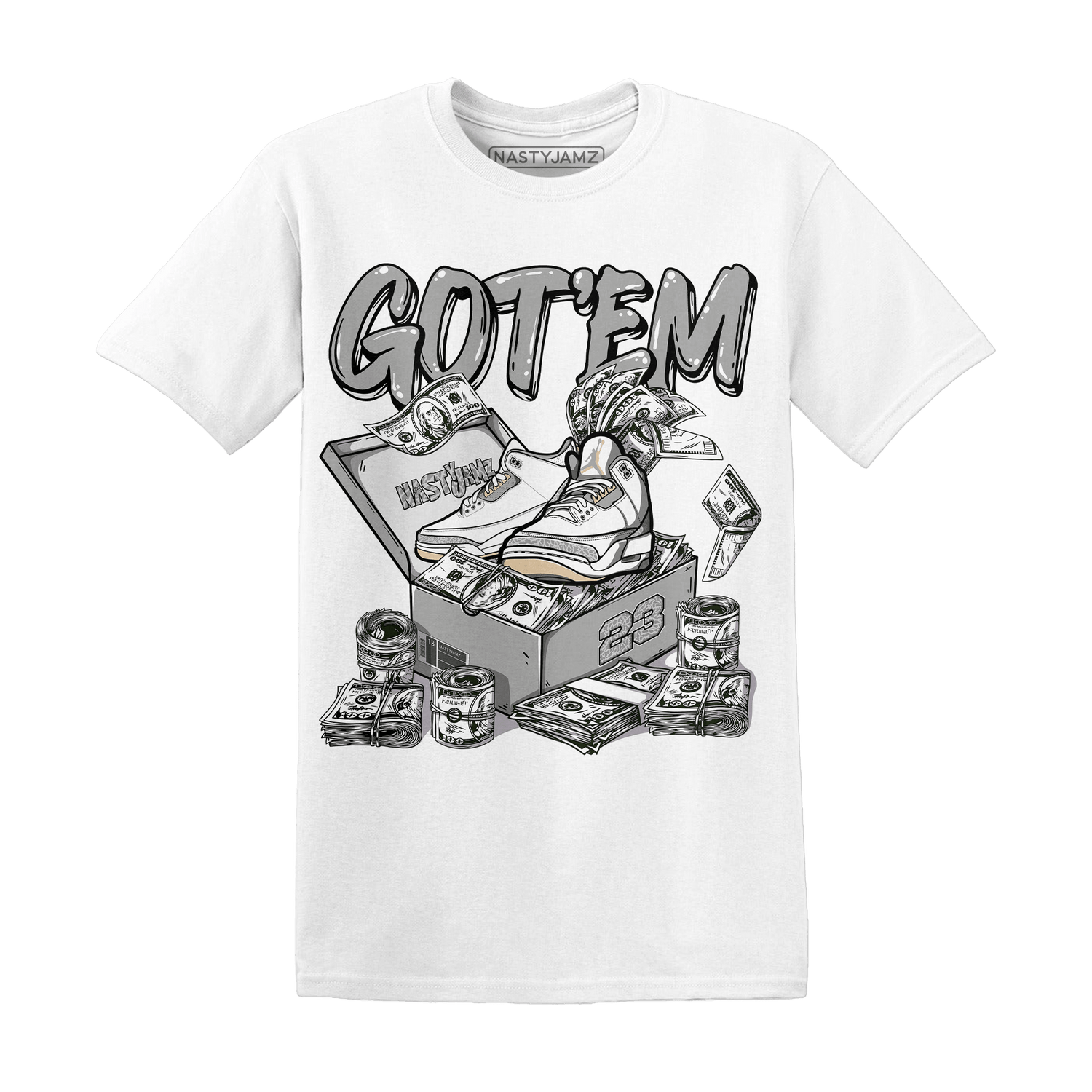 Craft Ivory 3s T Shirt Match Dollar Sneaker Box - NastyJamz