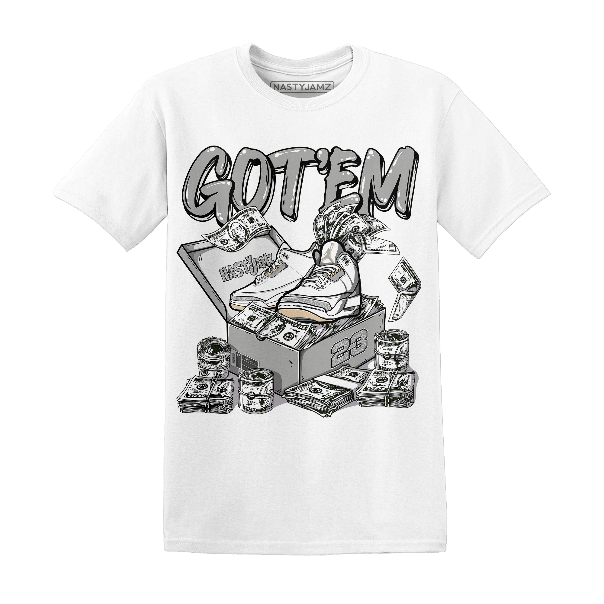 Craft Ivory 3s T Shirt Match Dollar Sneaker Box - NastyJamz