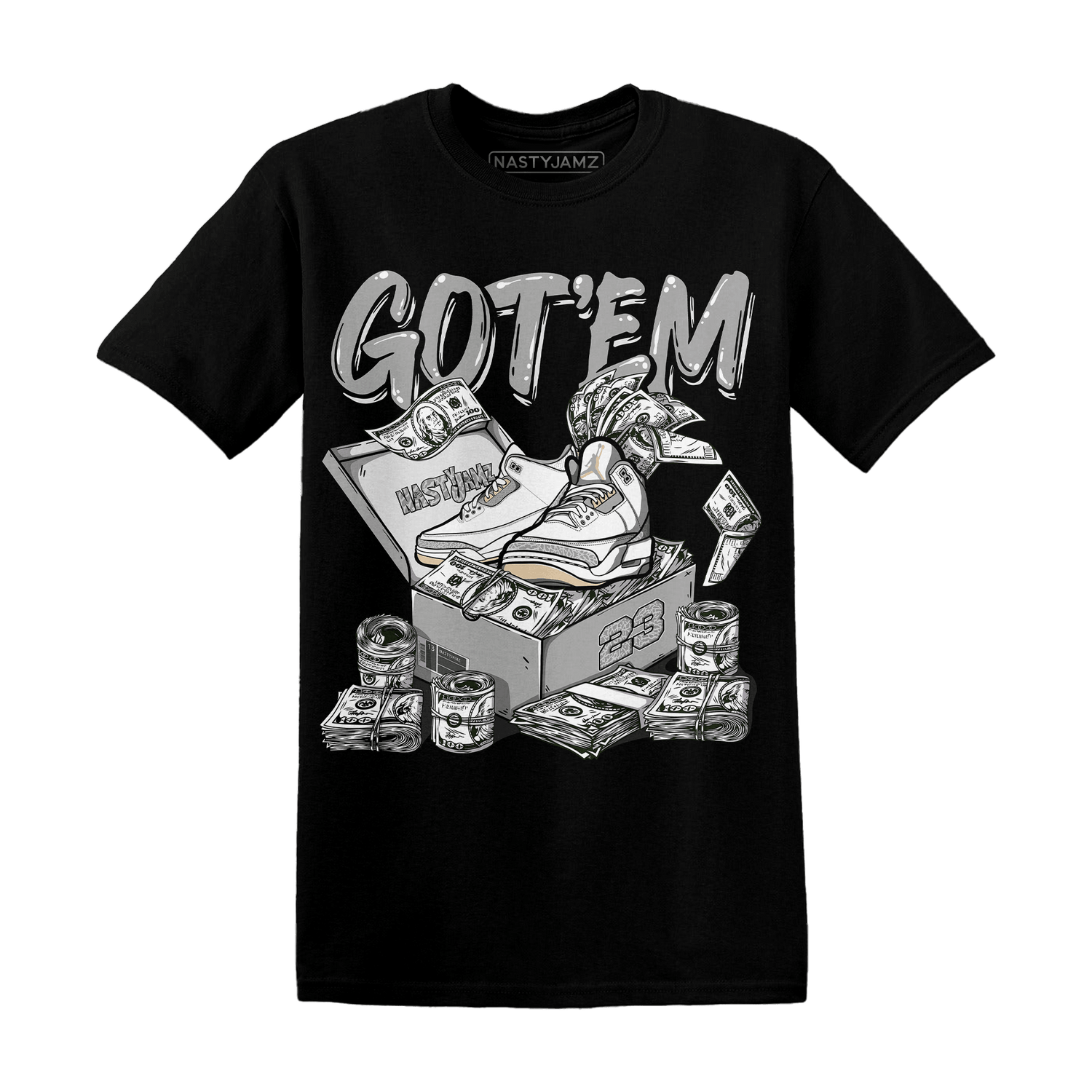 Craft Ivory 3s T Shirt Match Dollar Sneaker Box - NastyJamz