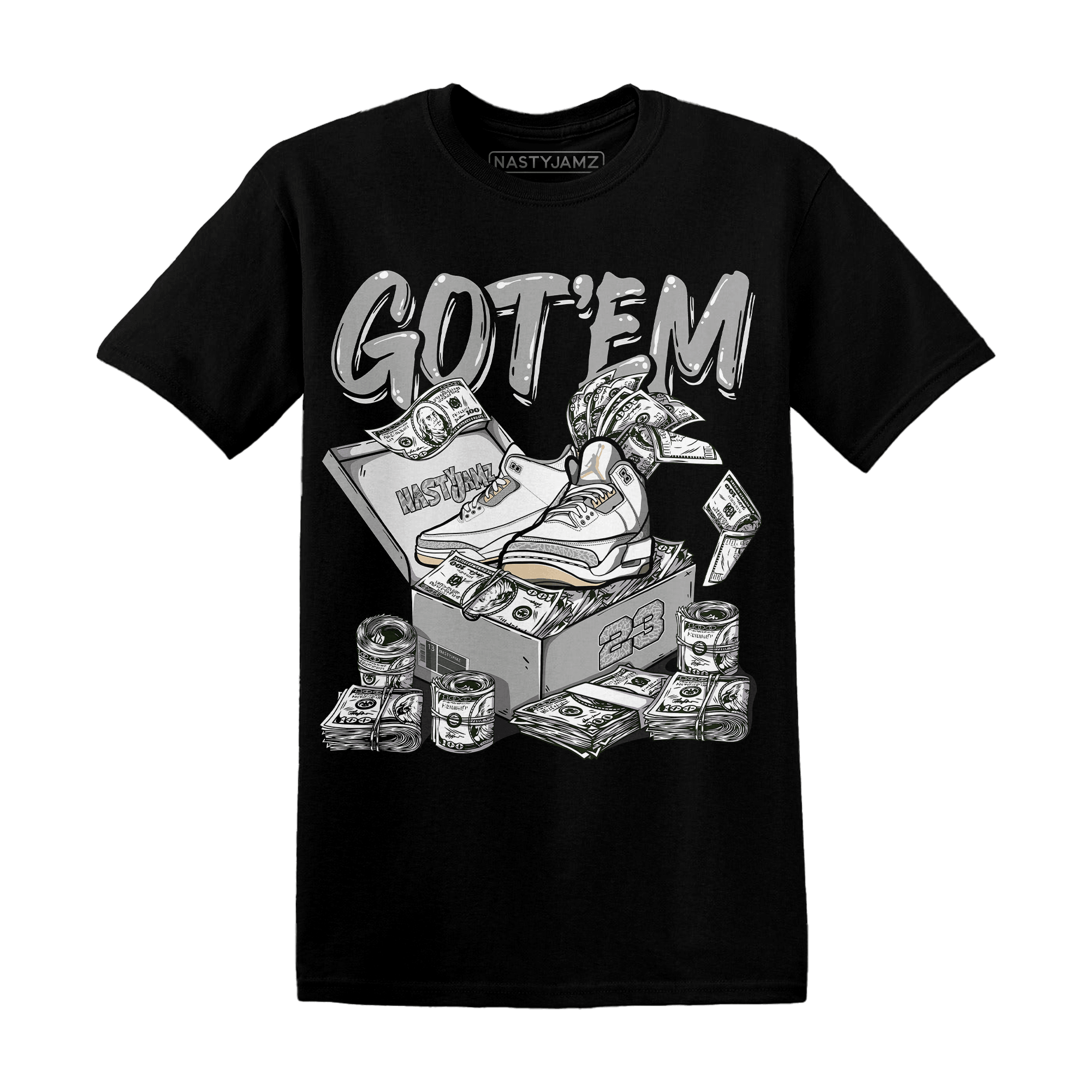 Craft Ivory 3s T Shirt Match Dollar Sneaker Box - NastyJamz
