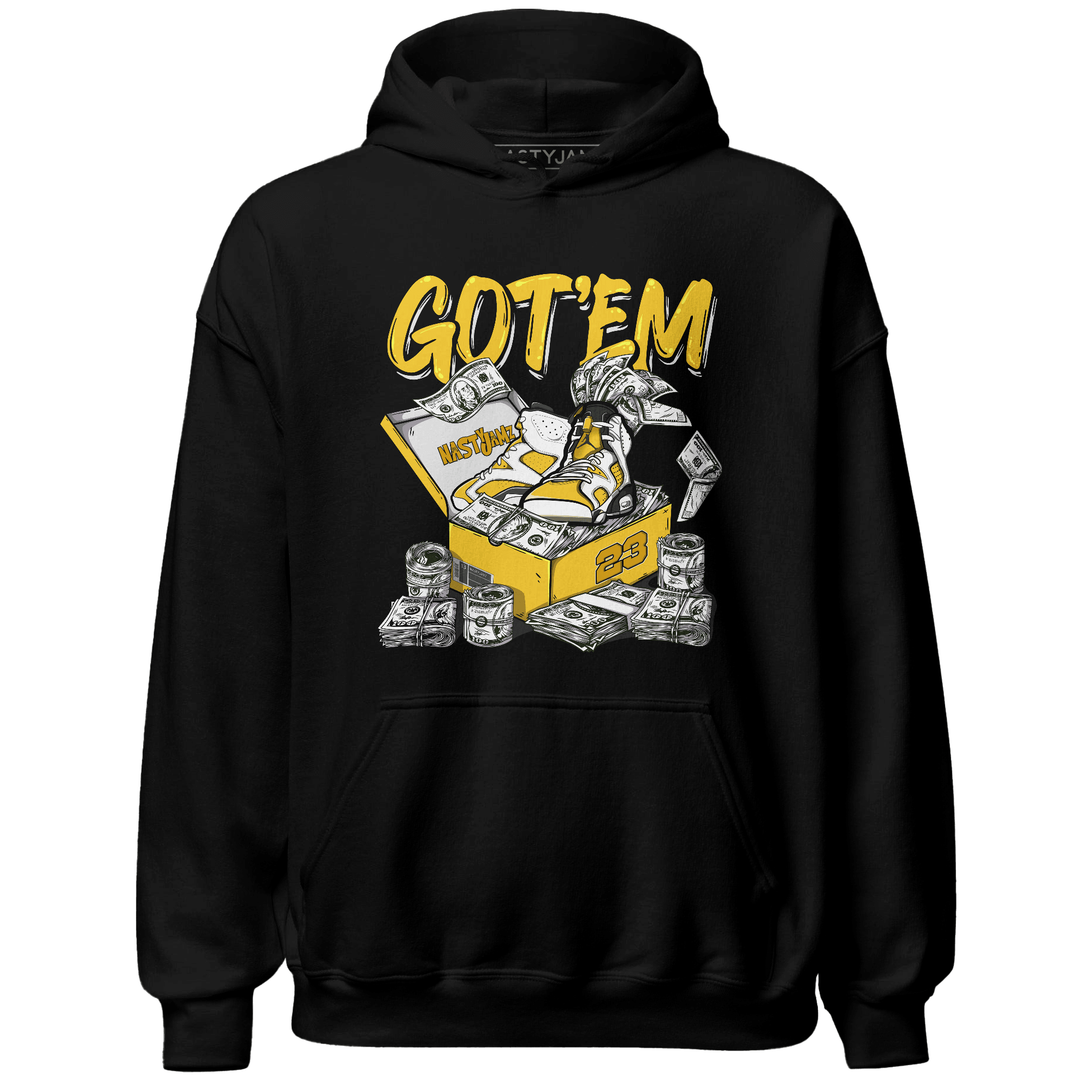 Yellow Ochre 6s Hoodie Match Dollar Sneaker Box - NastyJamz