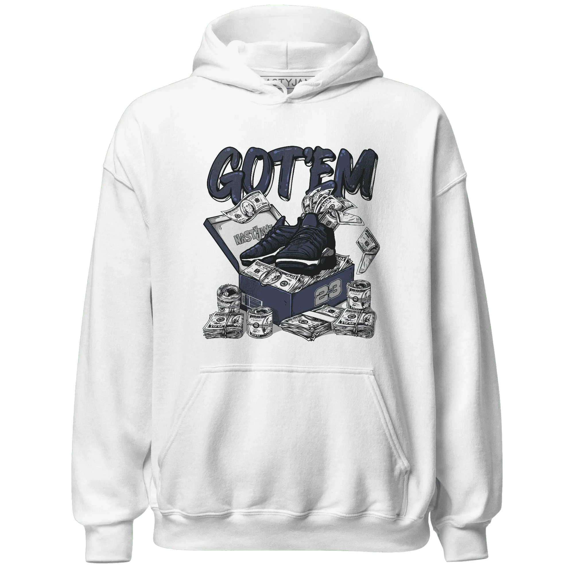 VaporMax-Plus-Midnight-Navy-White-Metallic-Silver-NastyJamz-Hoodie-Match-Dollar-Sneaker-Box